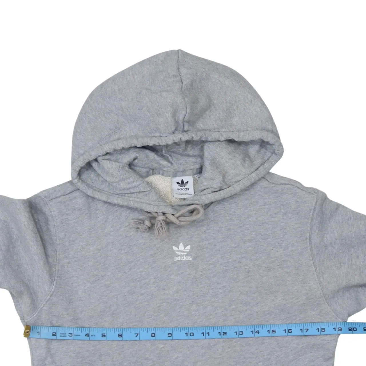 Adidas Grey Hoodie Women’s Small Trefoil Embroidered Logo Front Pocket Pullover Sweatshirt sold by Vintage Club product image thumbnail 5