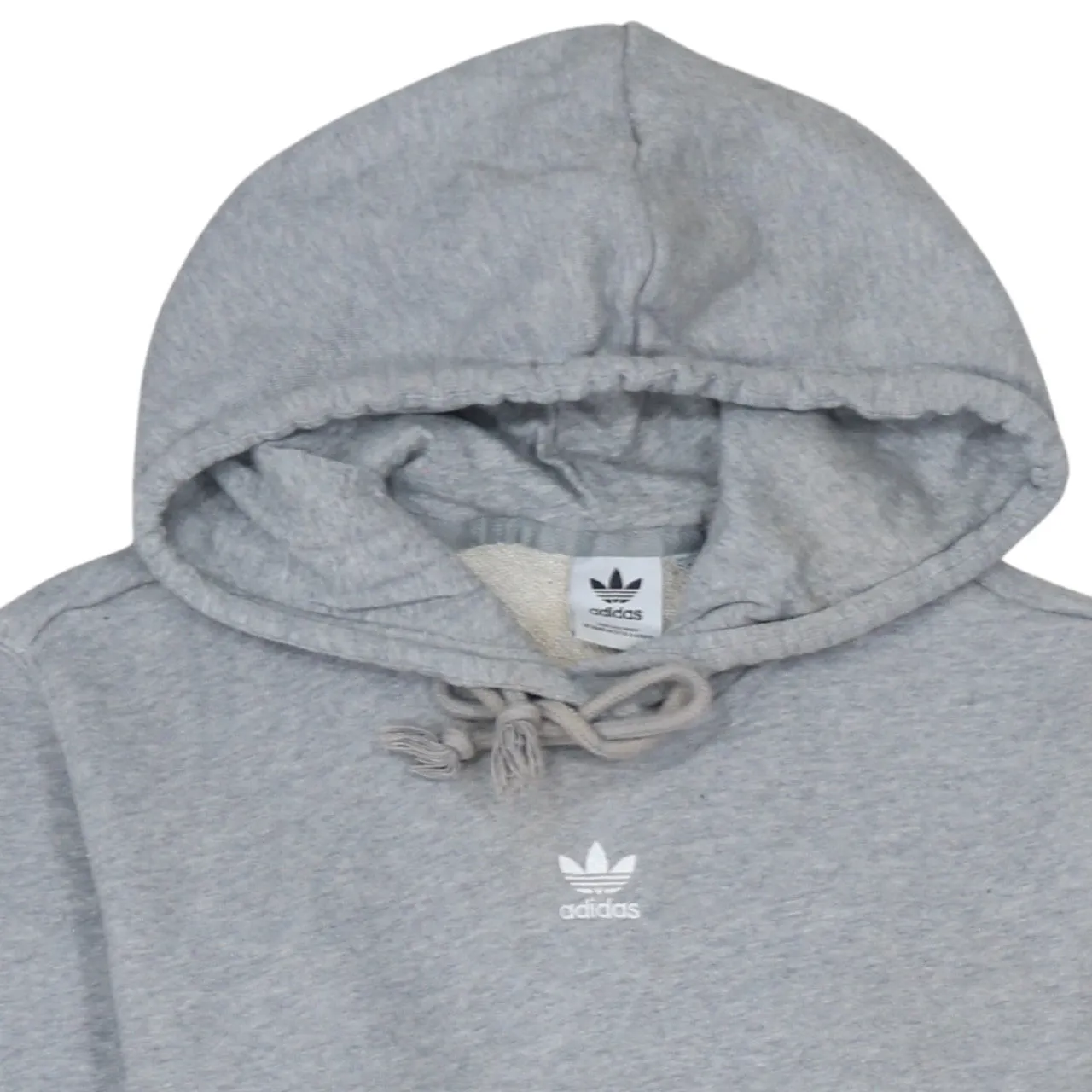 Adidas Grey Hoodie Women’s Small Trefoil Embroidered Logo Front Pocket Pullover Sweatshirt sold by Vintage Club product image thumbnail 3