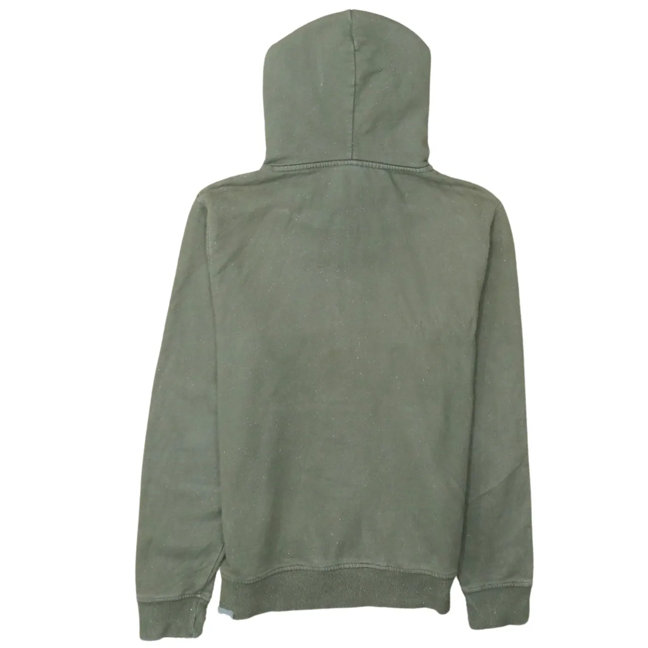 The North Face Khaki Green Hoodie Men's Medium Printed Chest Logo Front Pocket Sweatshirt sold by Vintage Club product image thumbnail 2