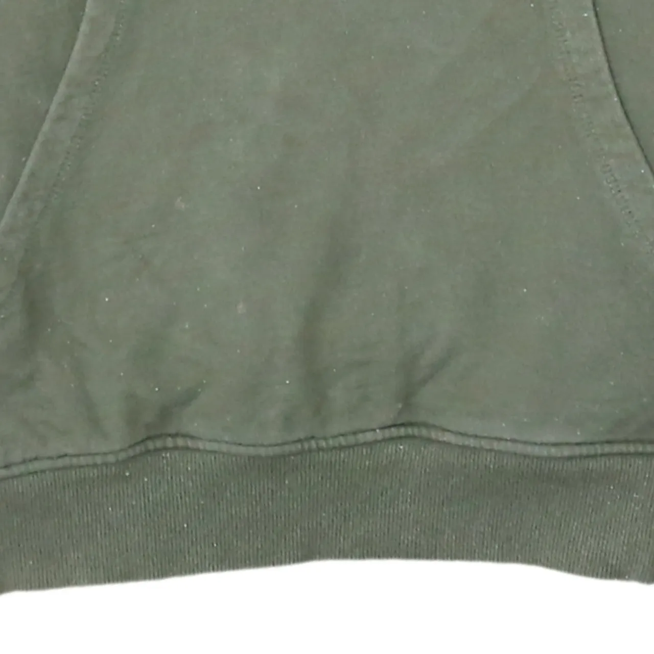 The North Face Khaki Green Hoodie Men's Medium Printed Chest Logo Front Pocket Sweatshirt sold by Vintage Club product image thumbnail 4