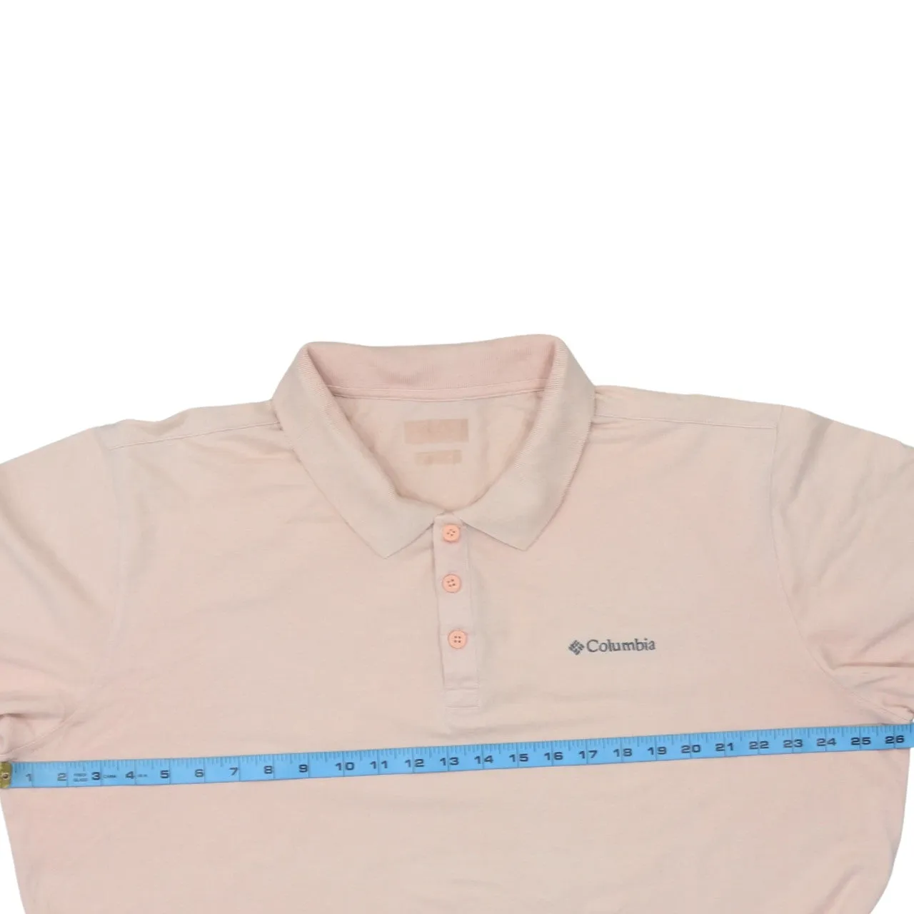 Columbia Light Pink Polo Shirt Men's XXLarge Embroidered Chest Logo Short Sleeve Casual Top sold by Vintage Club product image thumbnail 5