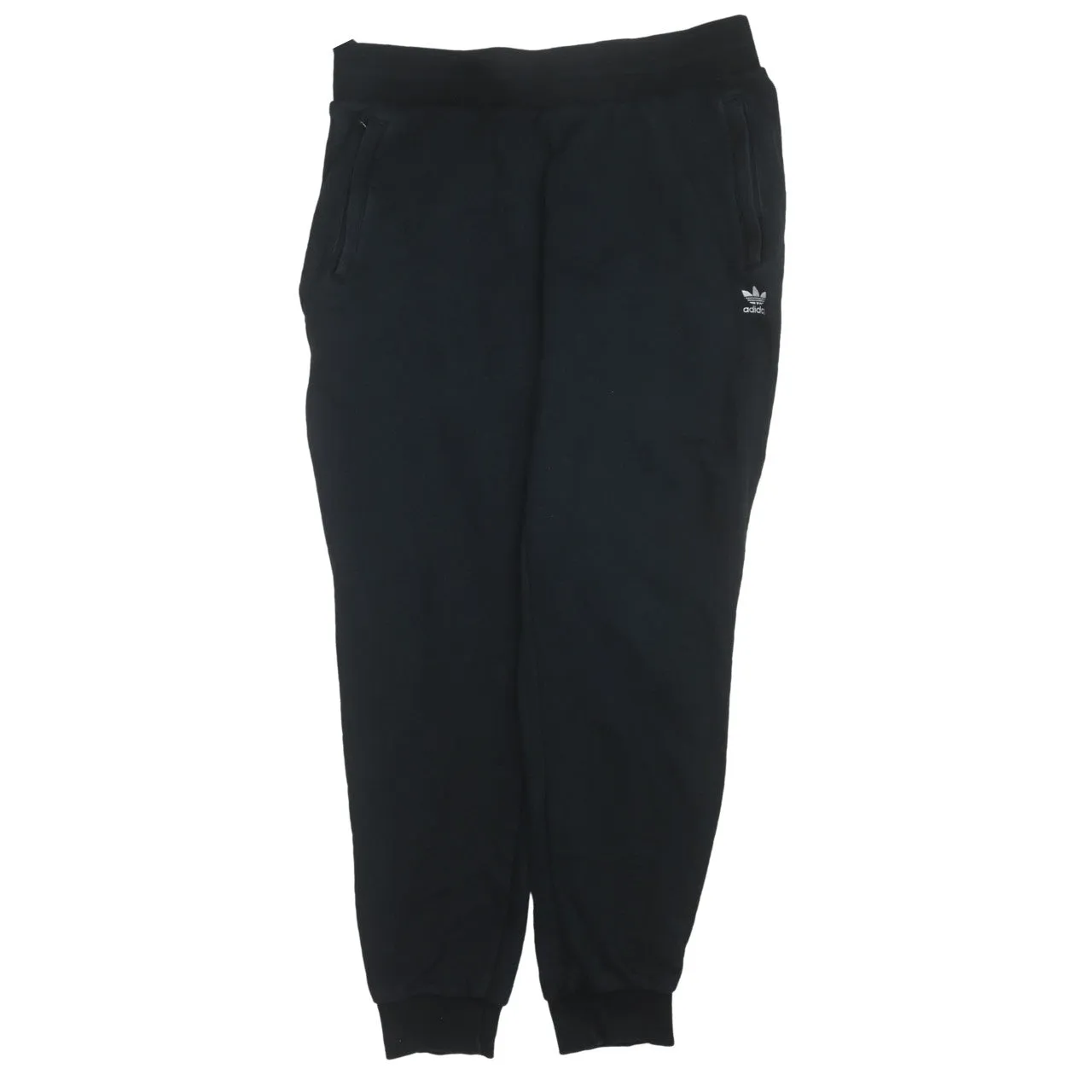 Adidas Black Joggers Women's Large Trefoil Logo Elastic Waist Cuffed Sweatpants sold by Vintage Club