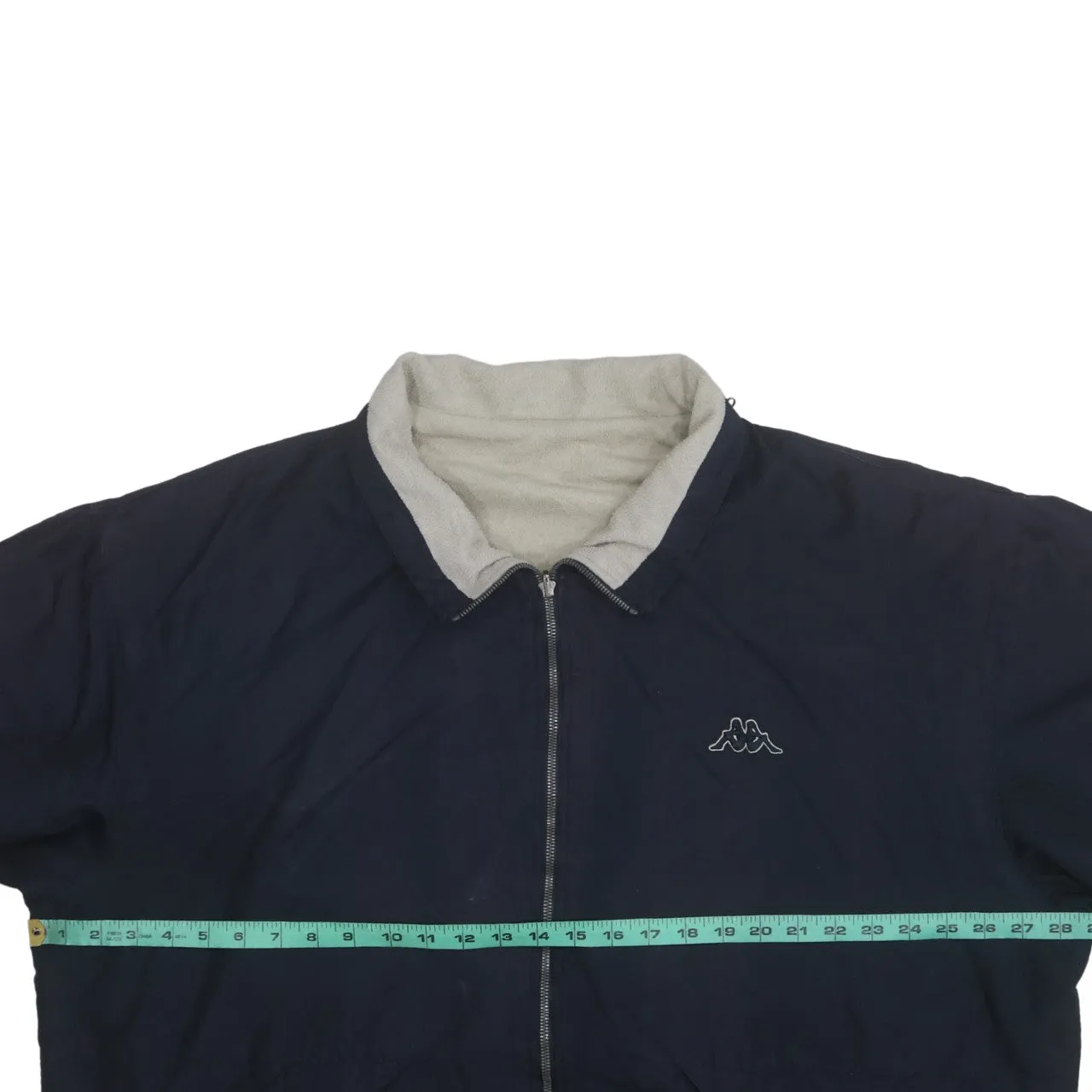 Kappa Navy Blue Jacket Men's XXLarge Embroidered Chest Logo Full Zip Fleece Lined Windbreaker sold by Vintage Club product image thumbnail 5