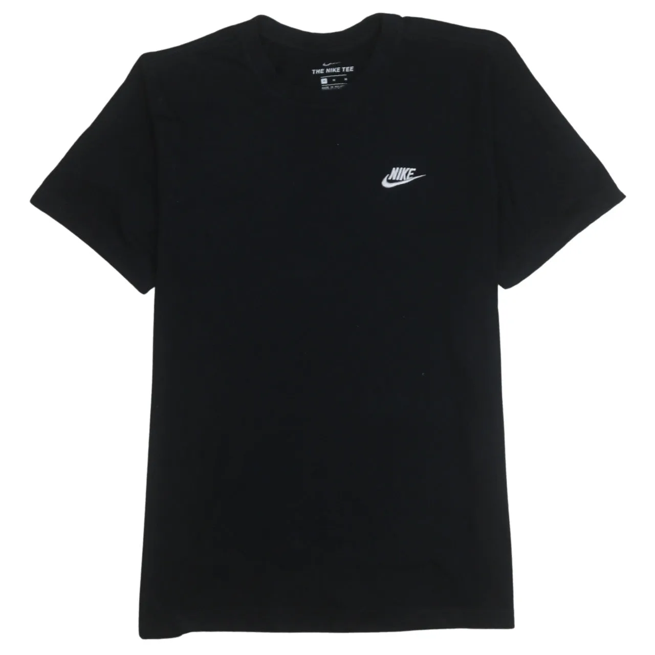 Nike Black T Shirt Men's Medium Printed Swoosh Logo Chest Short Sleeve Tee Top sold by Vintage Club