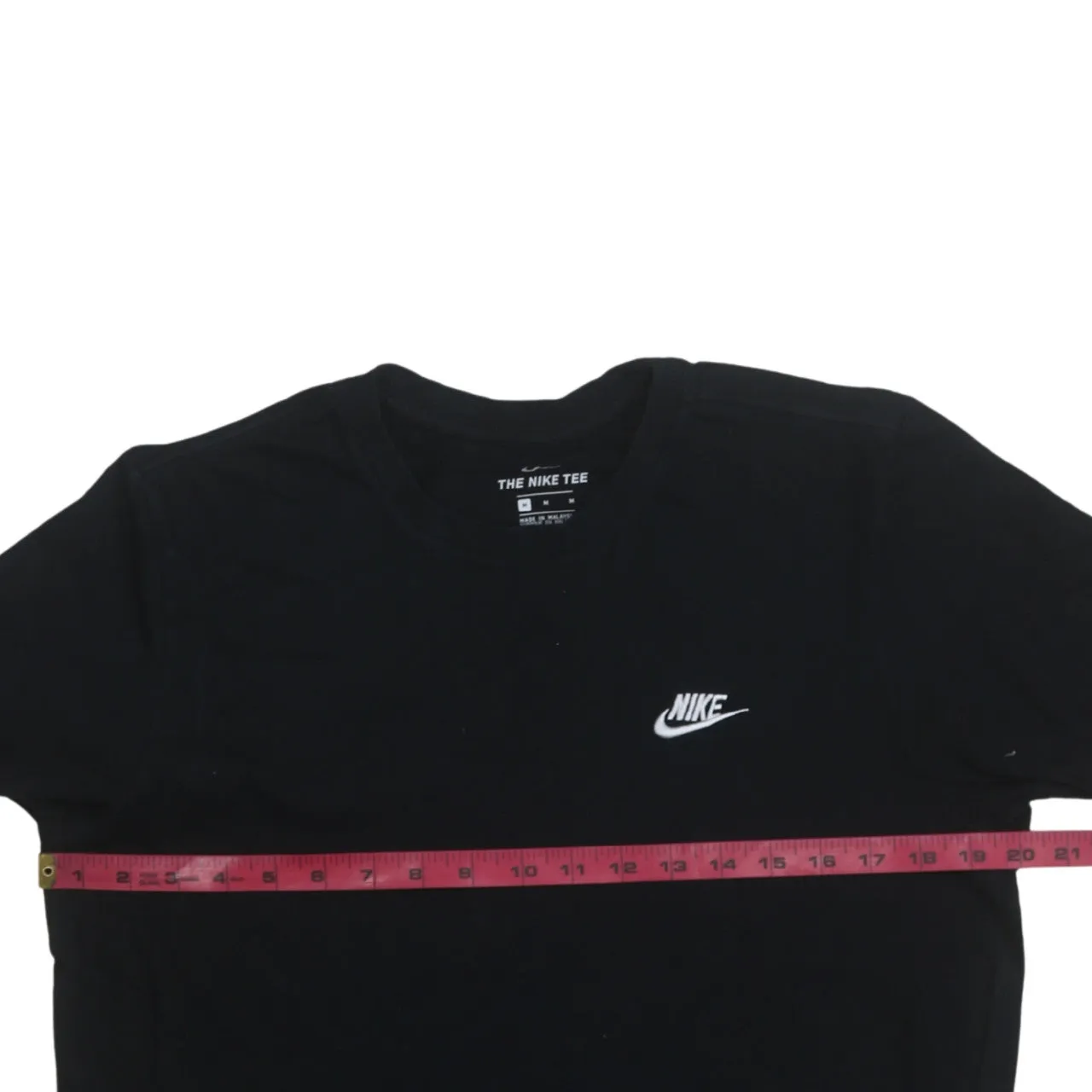 Nike Black T Shirt Men's Medium Printed Swoosh Logo Chest Short Sleeve Tee Top sold by Vintage Club product image thumbnail 5