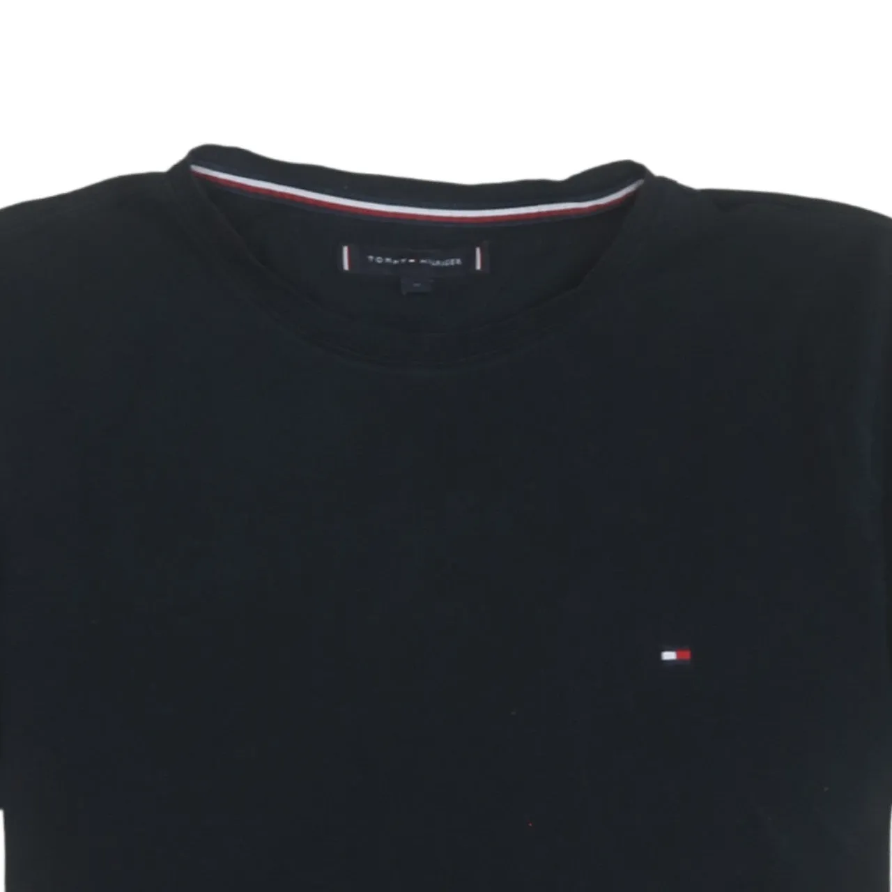 Tommy Hilfiger Black T Shirt Women’s Medium Small Flag Logo Classic Tee Top sold by Vintage Club product image thumbnail 3