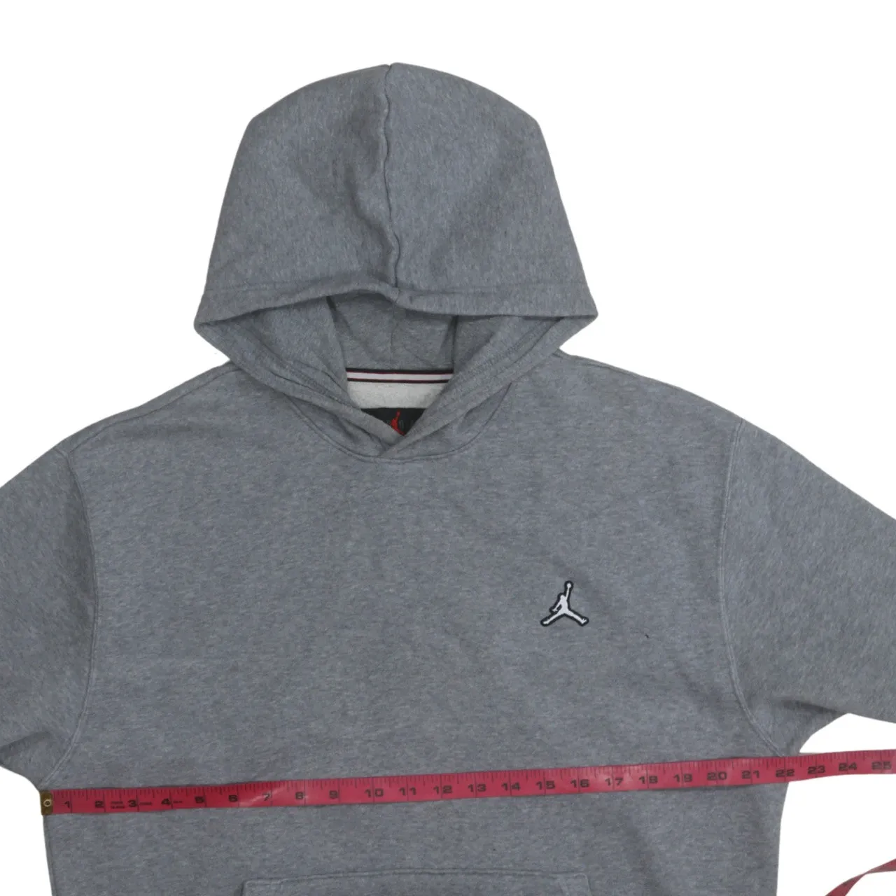 Jordan Grey Hoodie Men's Medium Embroidered Jumpman Logo Front Pocket Pullover Sweatshirt sold by Vintage Club product image thumbnail 5
