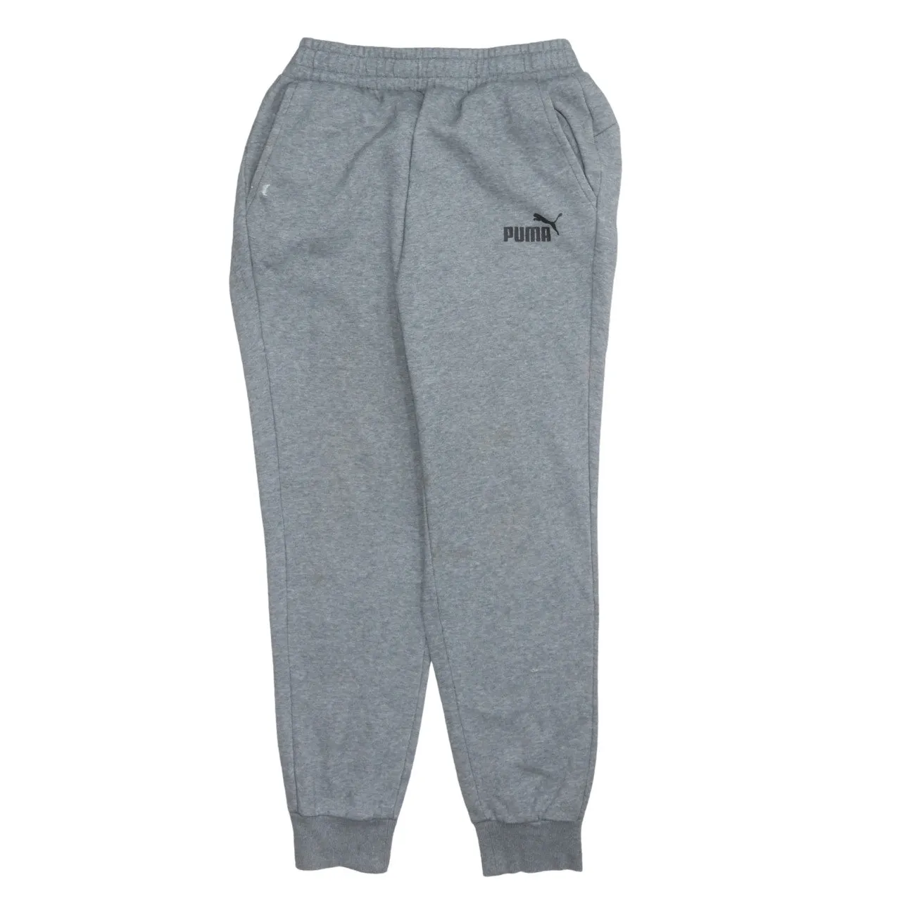 Puma Grey Joggers Men’s 32 Printed Logo Elasticated Waist Cuffed Hem Sweatpants sold by Vintage Club