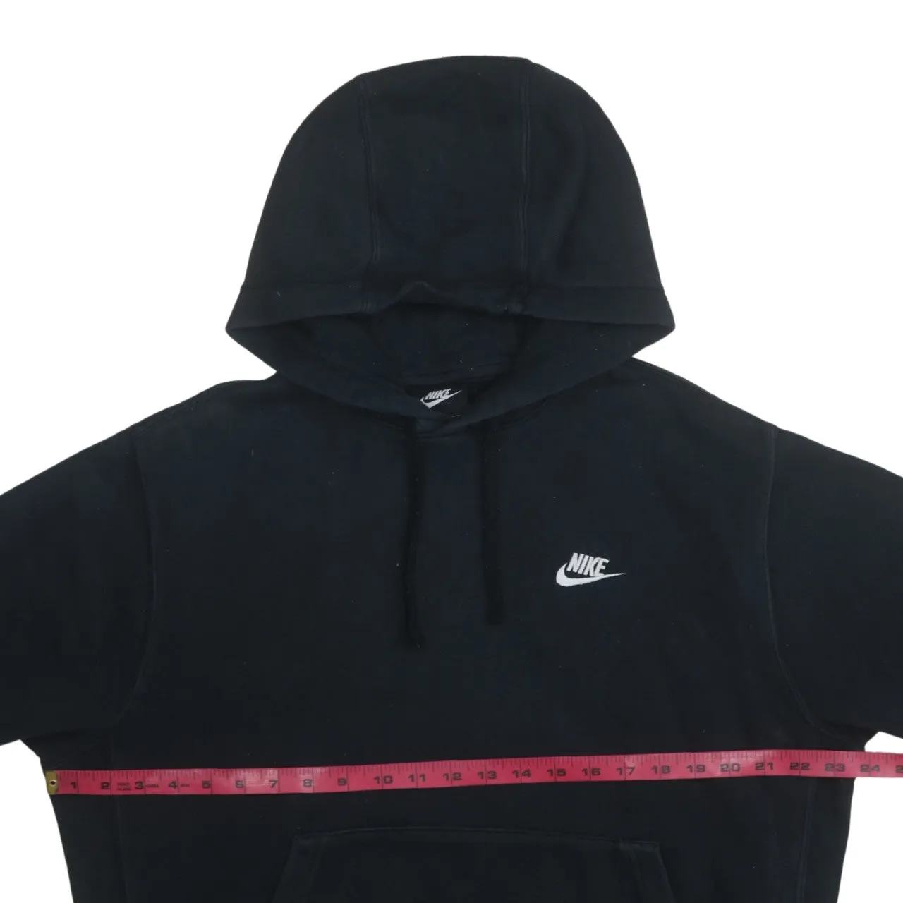 Nike Black Hoodie Men's Medium Embroidered Chest Swoosh Front Pocket Pullover Sweatshirt sold by Vintage Club product image thumbnail 5