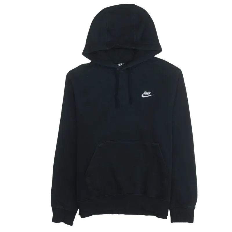 Nike Black Hoodie Men's Medium Embroidered Chest Swoosh Front Pocket Pullover Sweatshirt sold by Vintage Club