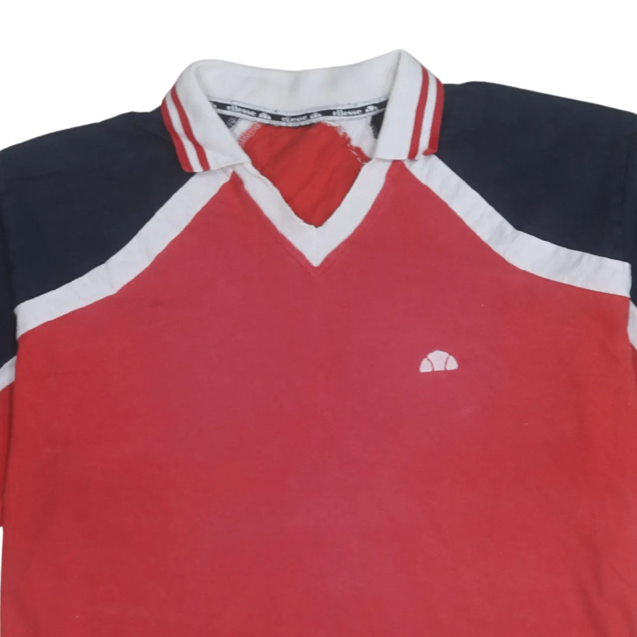 Ellesse Red Navy Polo Shirt Men’s XLarge Embroidered Chest Logo Contrast Collar Casual Top sold by Vintage Club product image thumbnail 3