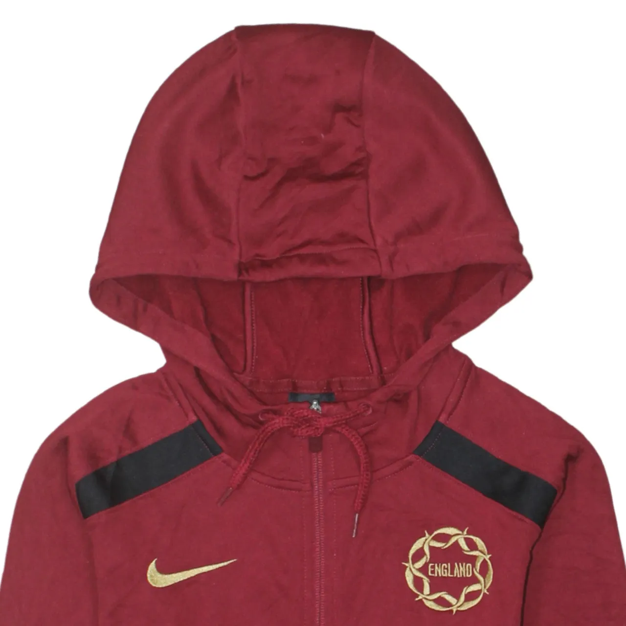 Nike Burgundy Red Full Zip Hoodie Women’s Small England Vitality Embroidered Logo Training Top sold by Vintage Club product image thumbnail 3