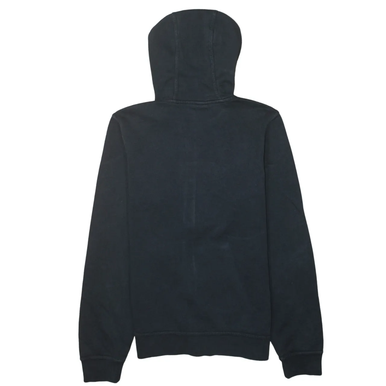 Nike Black Full Zip Hoodie Men's Small Embroidered Swoosh Split Pocket Hooded Sweatshirt sold by Vintage Club product image thumbnail 2
