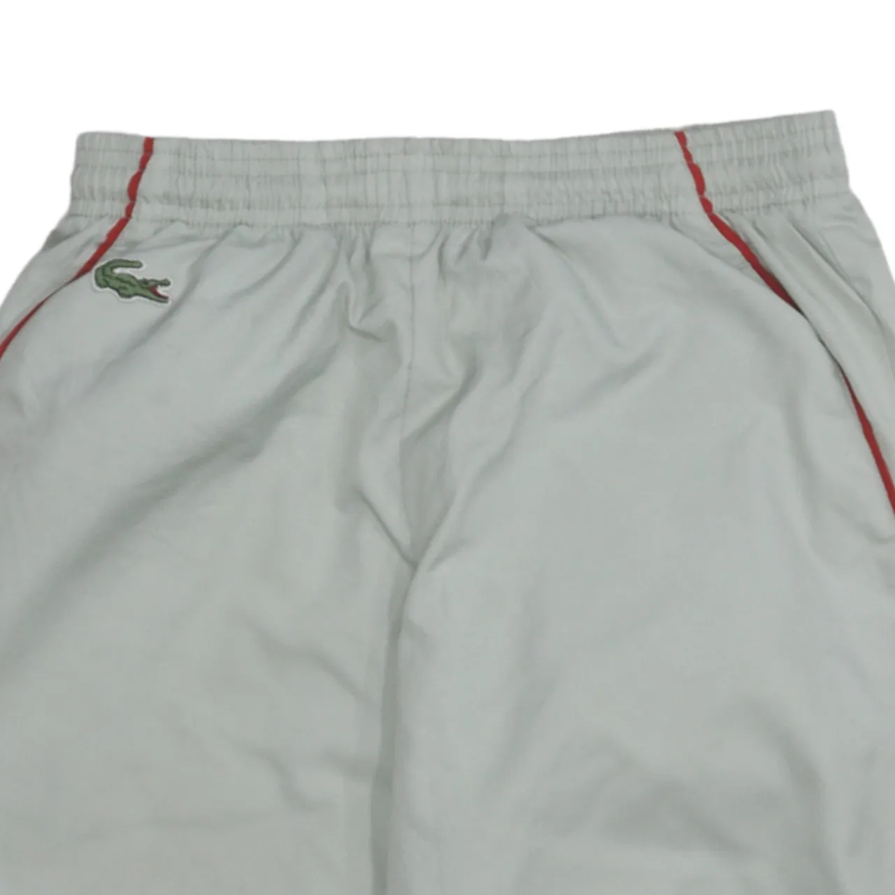 Lacoste Light Grey Joggers Men’s Small Elasticated Waist Red Piping Embroidered Logo Track Pants sold by Vintage Club product image thumbnail 3