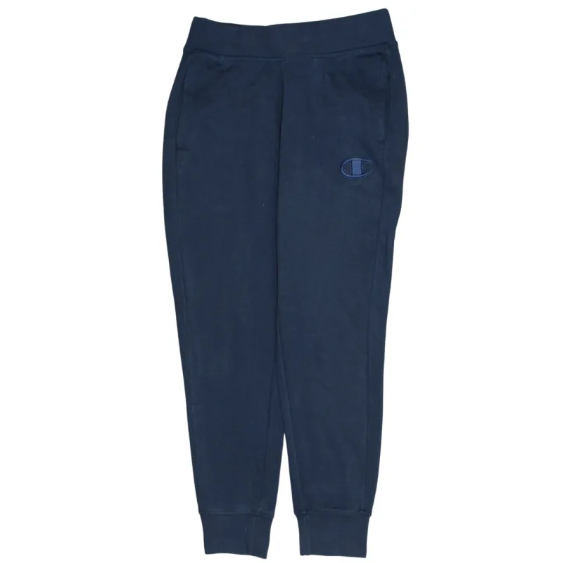 Champion Navy Blue Joggers Men's Small Embroidered Logo Cuffed Fleece Sweatpants made by Champion