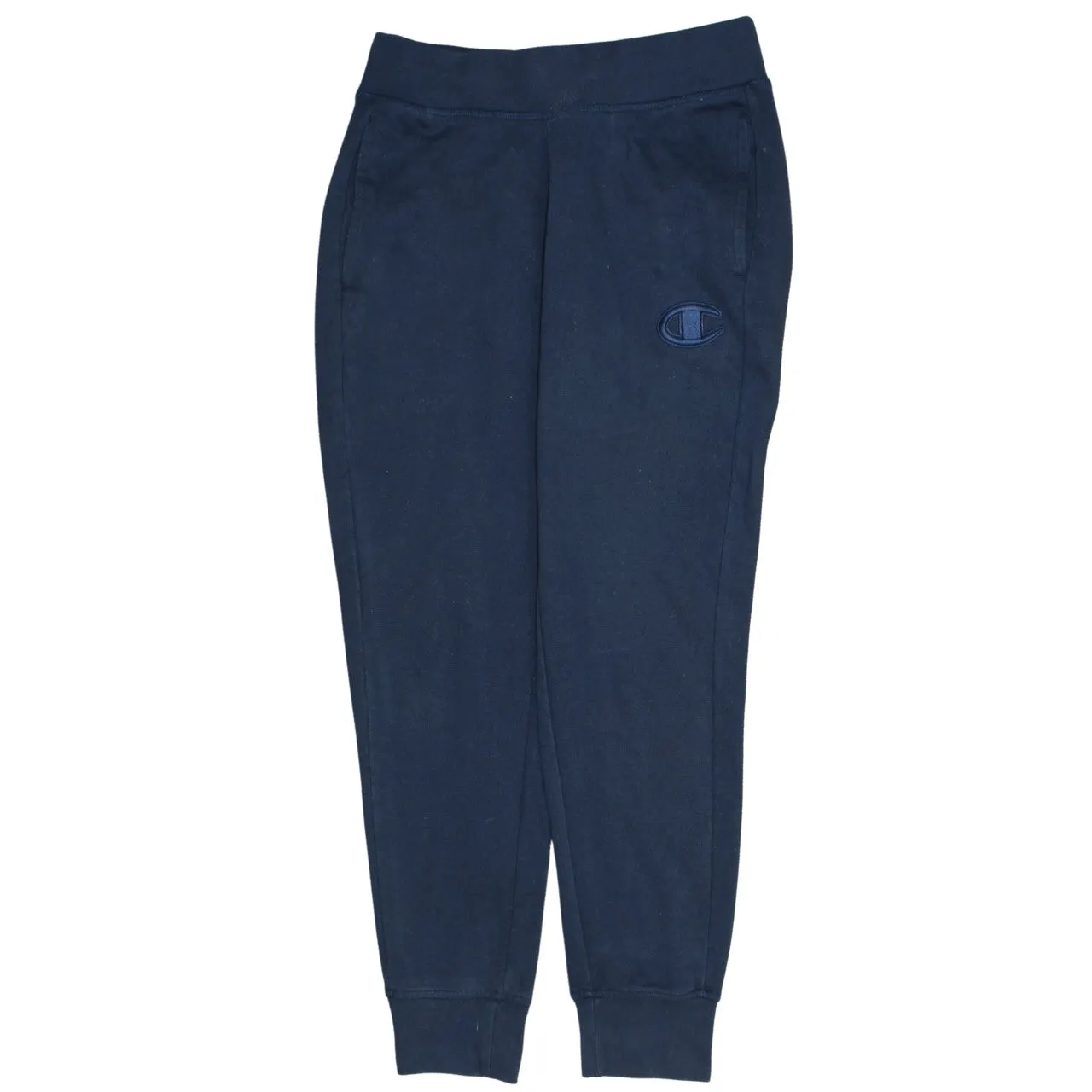 Champion Navy Blue Joggers Men's Small Embroidered Logo Cuffed Fleece Sweatpants sold by Vintage Club