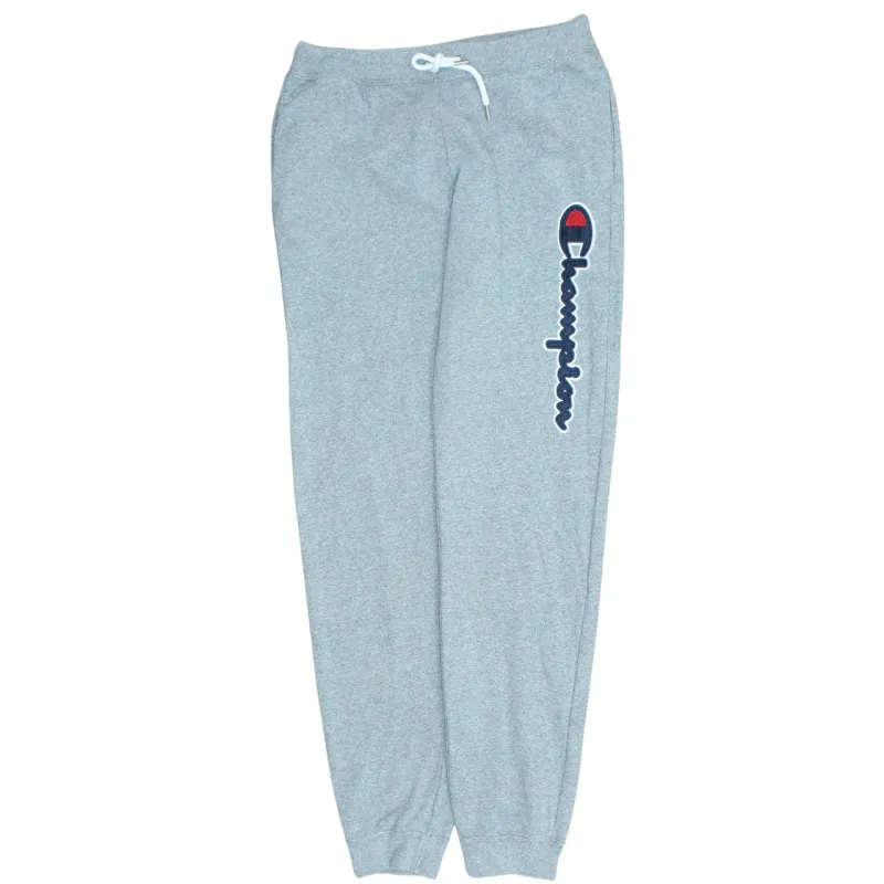 Champion Light Grey Joggers Women’s XLarge Embroidered Logo Elastic Cuffs Drawstring Sweatpants sold by Vintage Club