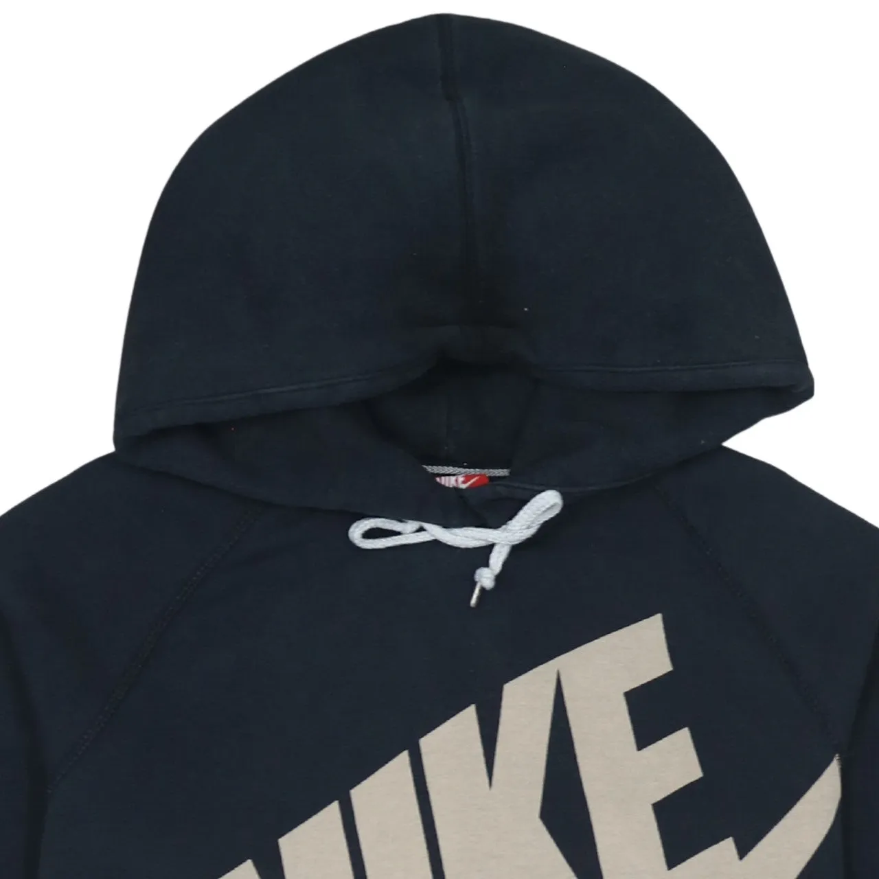Nike Black Hoodie Women’s Medium Printed Big Logo Front Pocket Pullover Sweatshirt sold by Vintage Club product image thumbnail 3