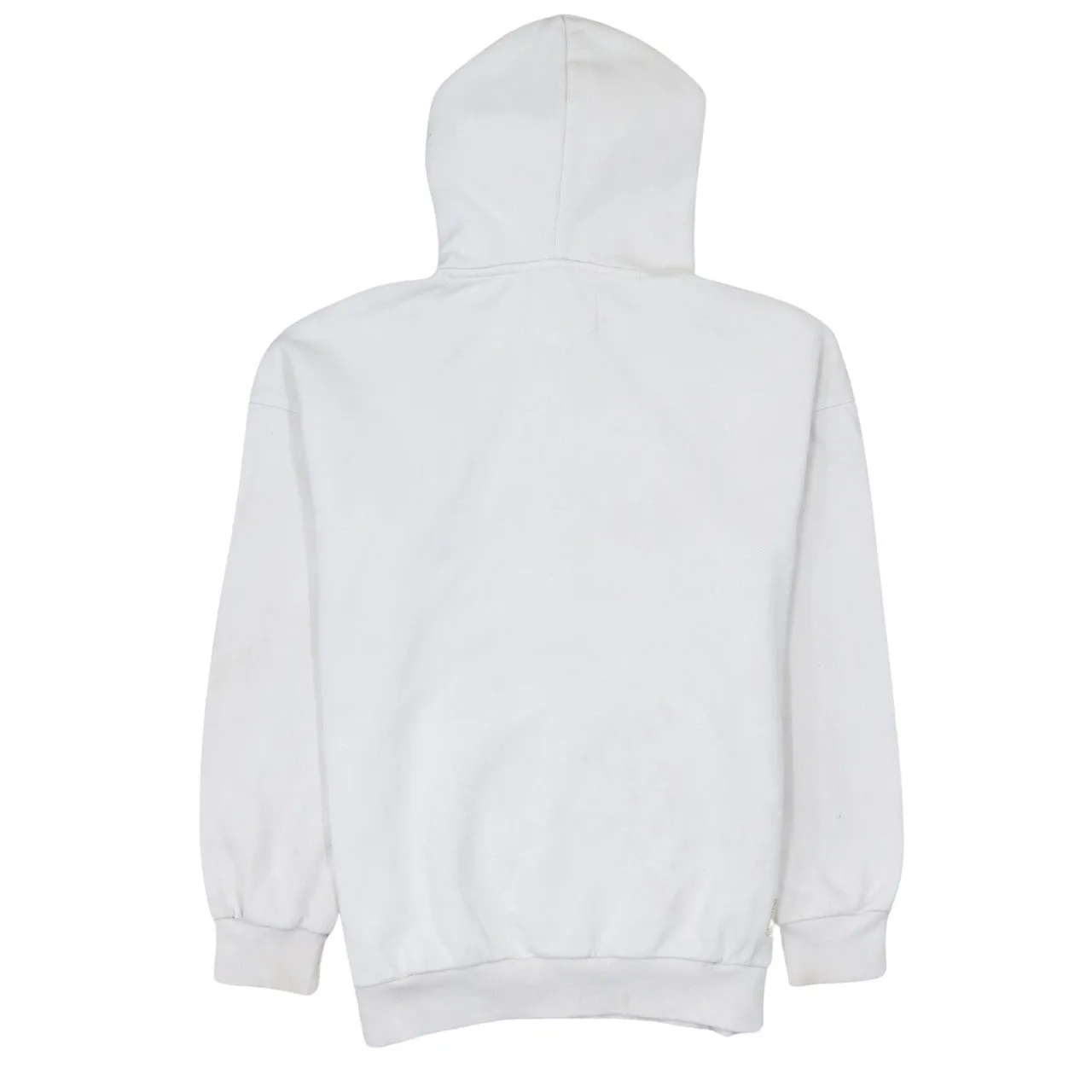 Champion White Hoodie Women’s Large Embroidered Chest Logo Cuff Logo Pullover Sweatshirt sold by Vintage Club product image thumbnail 2