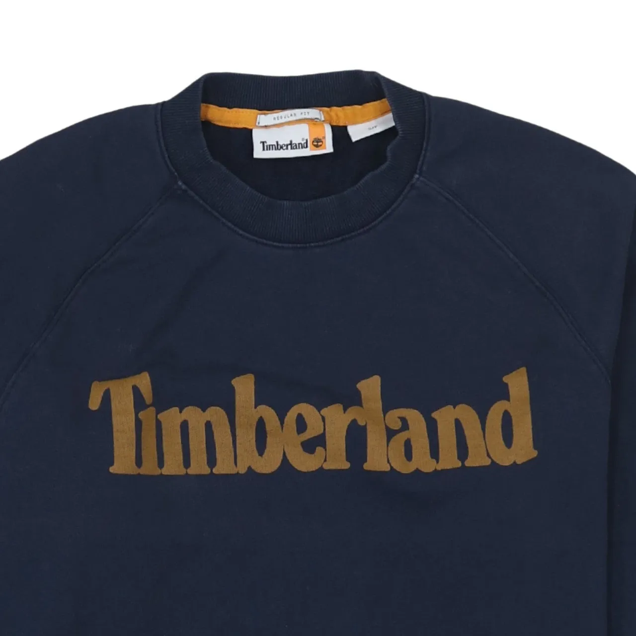 Timberland Navy Blue Sweatshirt Men's Small Embroidered Chest Logo Crewneck Pullover Top sold by Vintage Club product image thumbnail 3