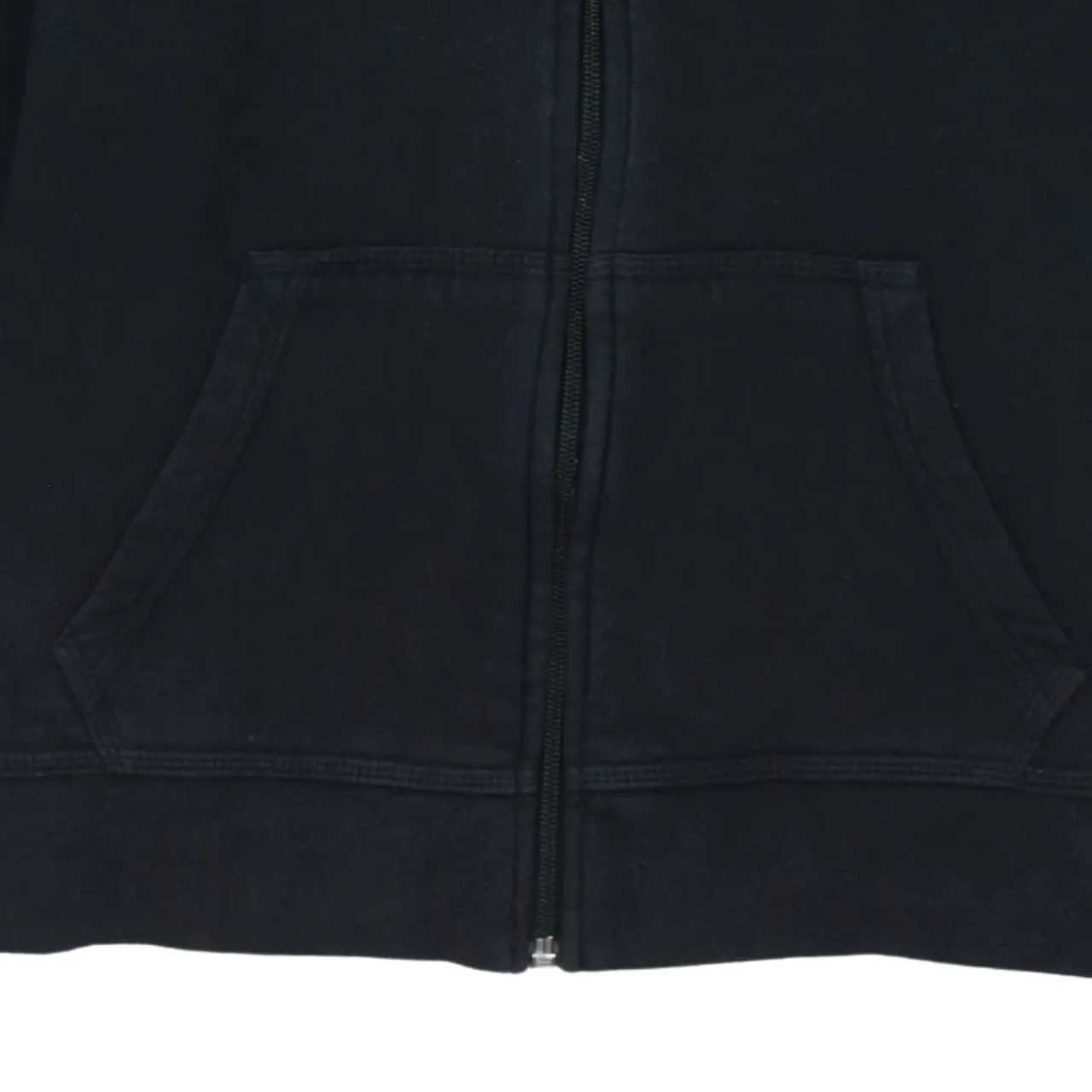 Nike Black Full Zip Hoodie Women’s XLarge Embroidered Swoosh Split Pocket Sweatshirt Top sold by Vintage Club product image thumbnail 4