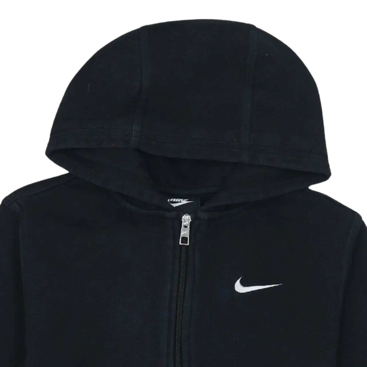 Nike Black Full Zip Hoodie Women’s XLarge Embroidered Swoosh Split Pocket Sweatshirt Top sold by Vintage Club product image thumbnail 3
