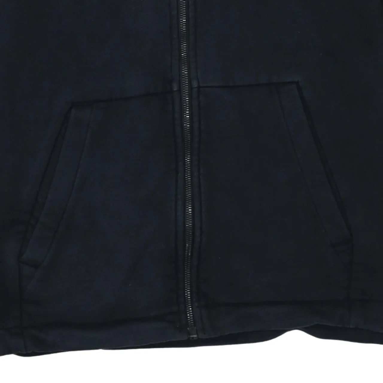 Nike Black Full Zip Hoodie Women’s Large Embroidered Swoosh Split Pocket Fleece Sweatshirt sold by Vintage Club product image thumbnail 4