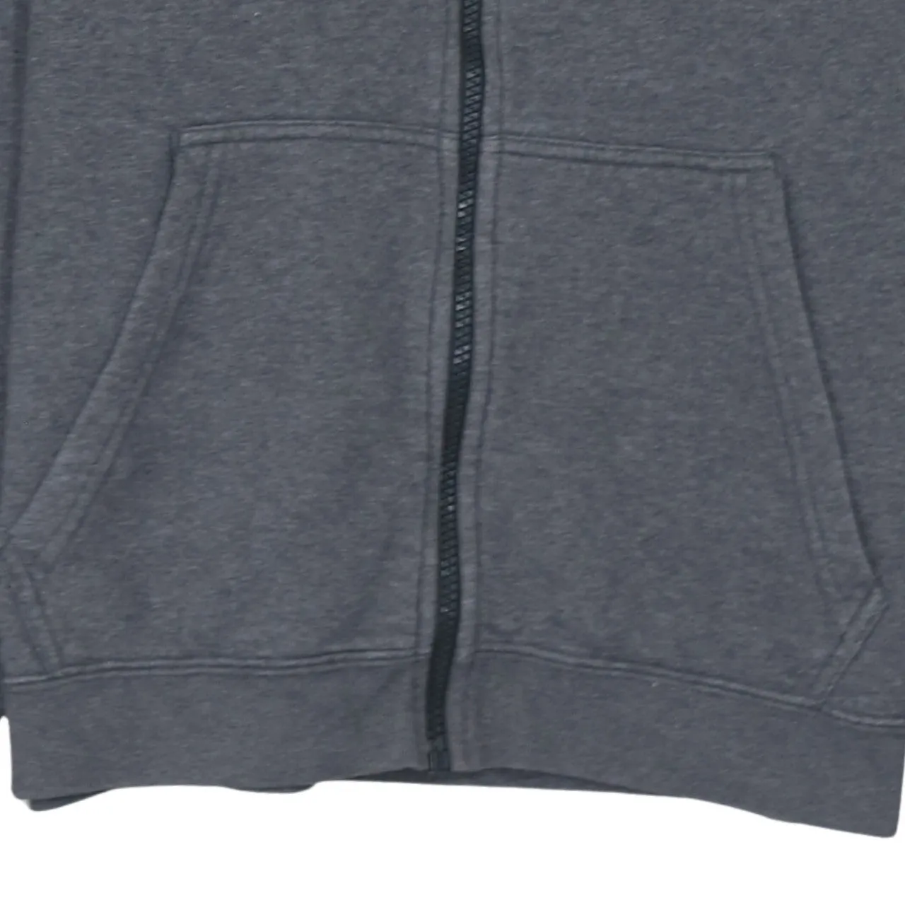 Nike Dark Grey Full Zip Hoodie Men's Small Embroidered Swoosh Split Pocket Fleece Sweatshirt sold by Vintage Club product image thumbnail 4