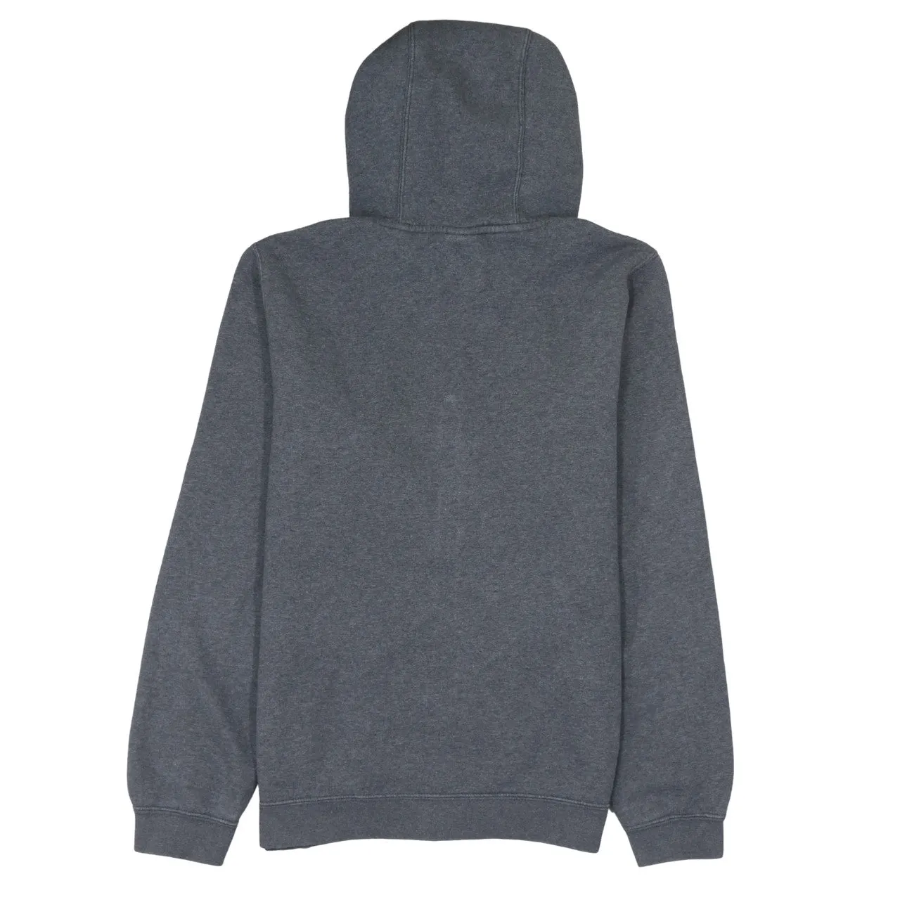 Nike Dark Grey Full Zip Hoodie Men's Small Embroidered Swoosh Split Pocket Fleece Sweatshirt sold by Vintage Club product image thumbnail 2