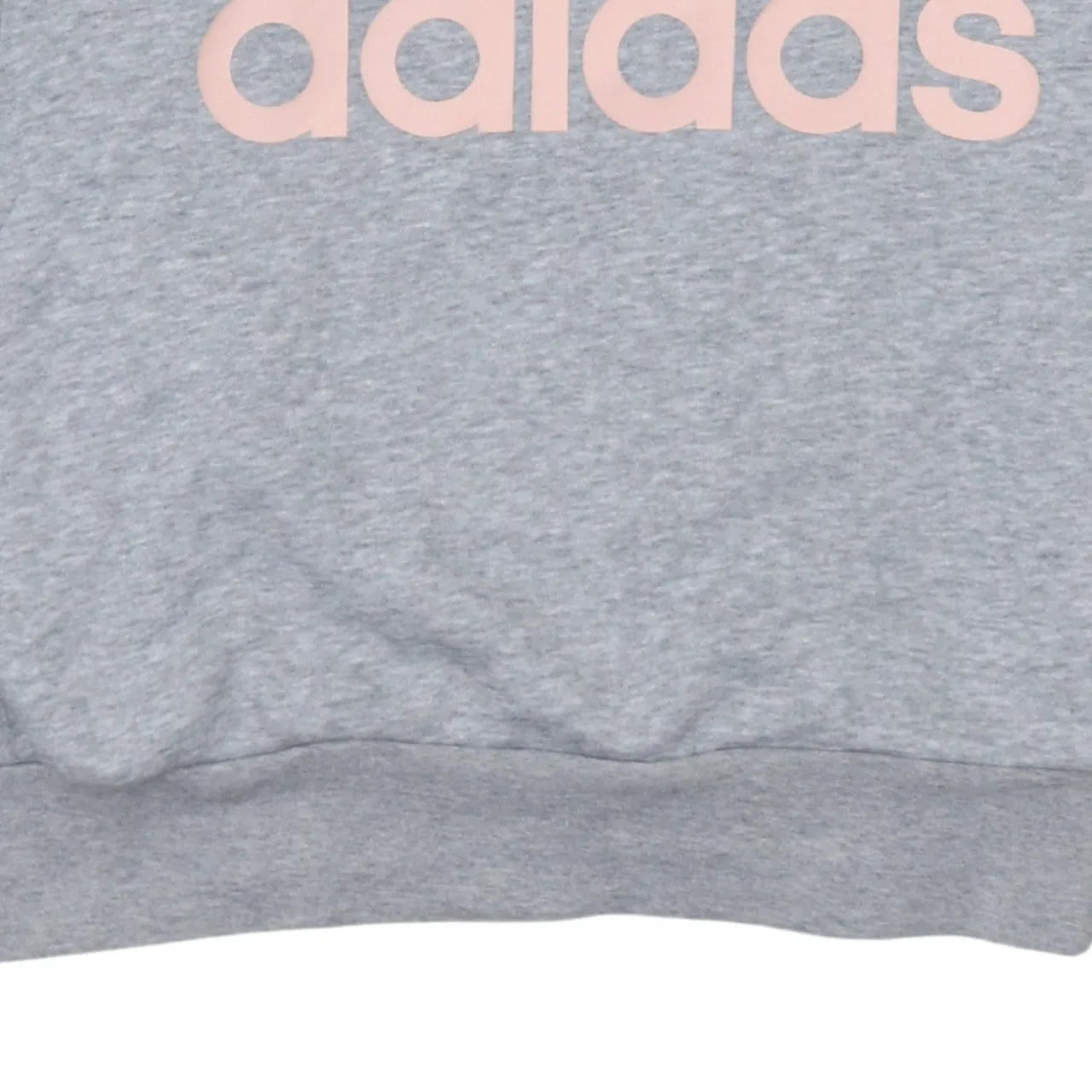 Adidas Light Grey Hoodie Women’s Small Printed Logo Raglan Sleeves Pullover Sweatshirt sold by Vintage Club product image thumbnail 4
