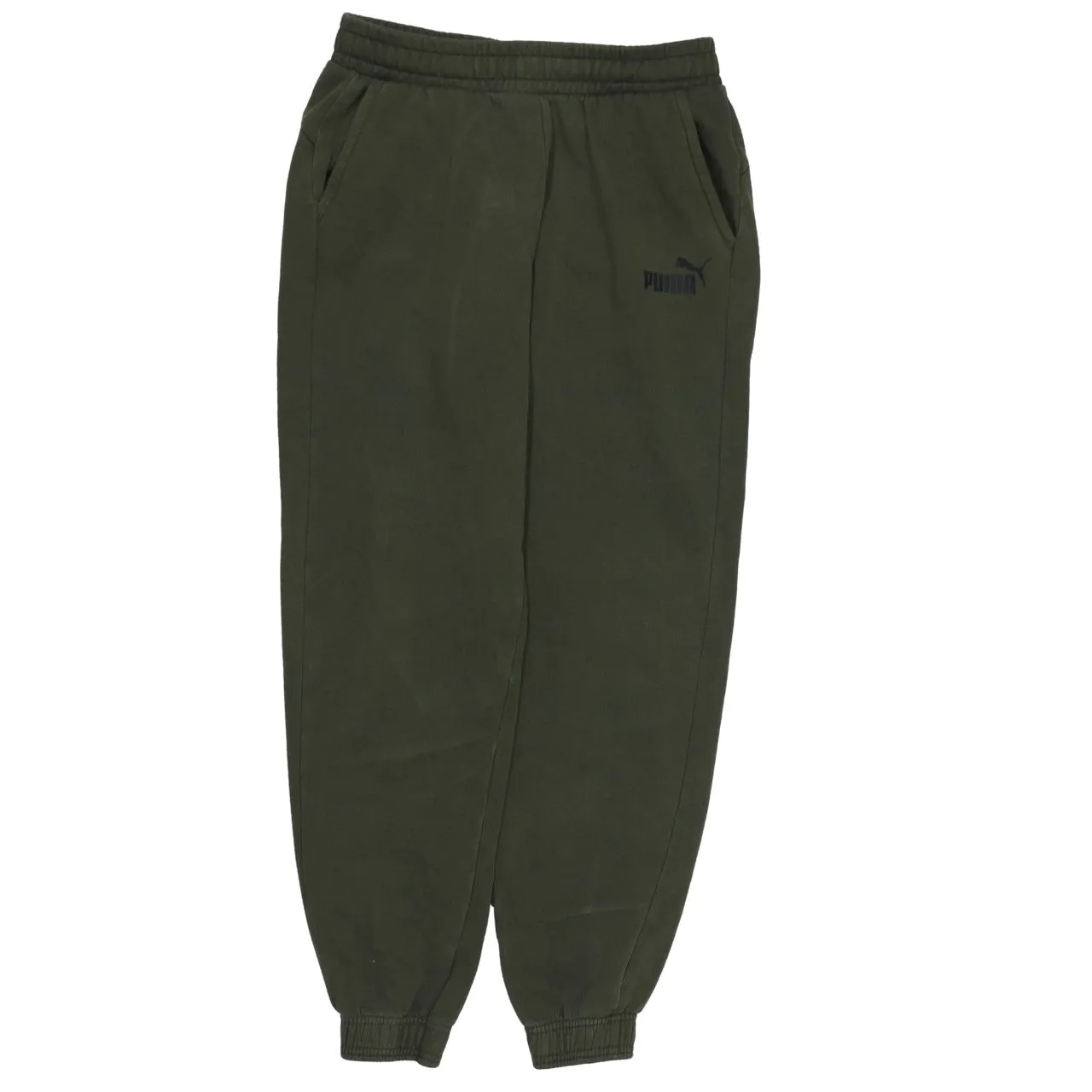 Puma Dark Green Joggers Women’s XXL Embroidered Logo Elastic Waist Cuffed Sweatpants sold by Vintage Club