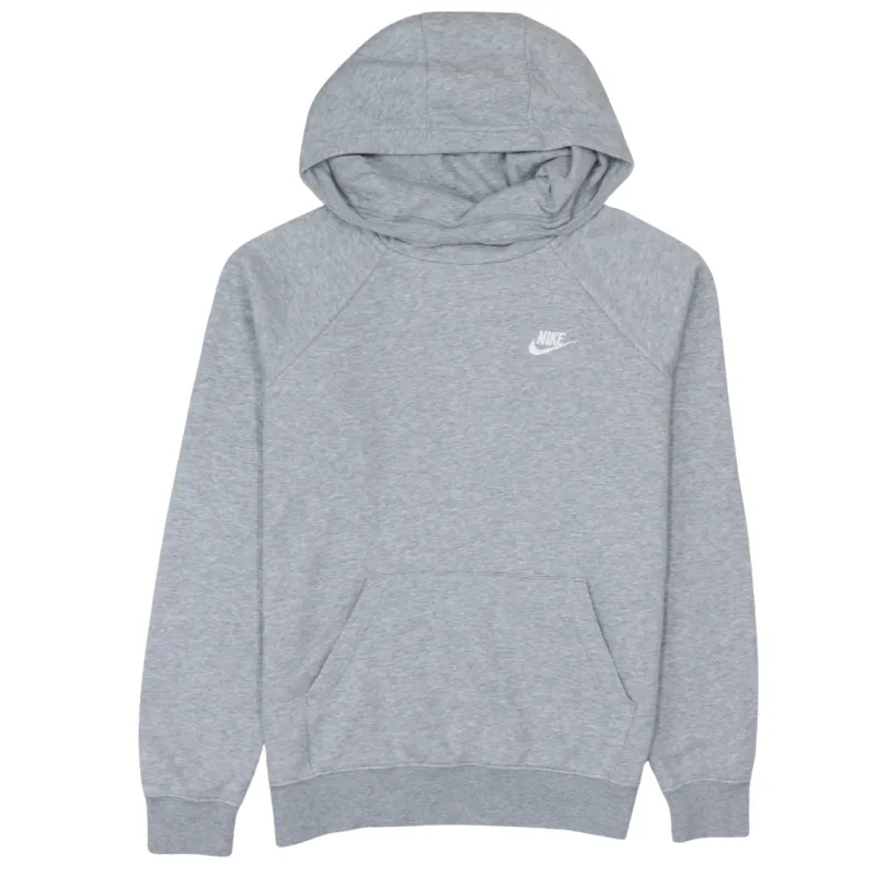 Nike Grey Hoodie Men's Small Printed Chest Logo Front Pocket Pullover Sweatshirt sold by Vintage Club