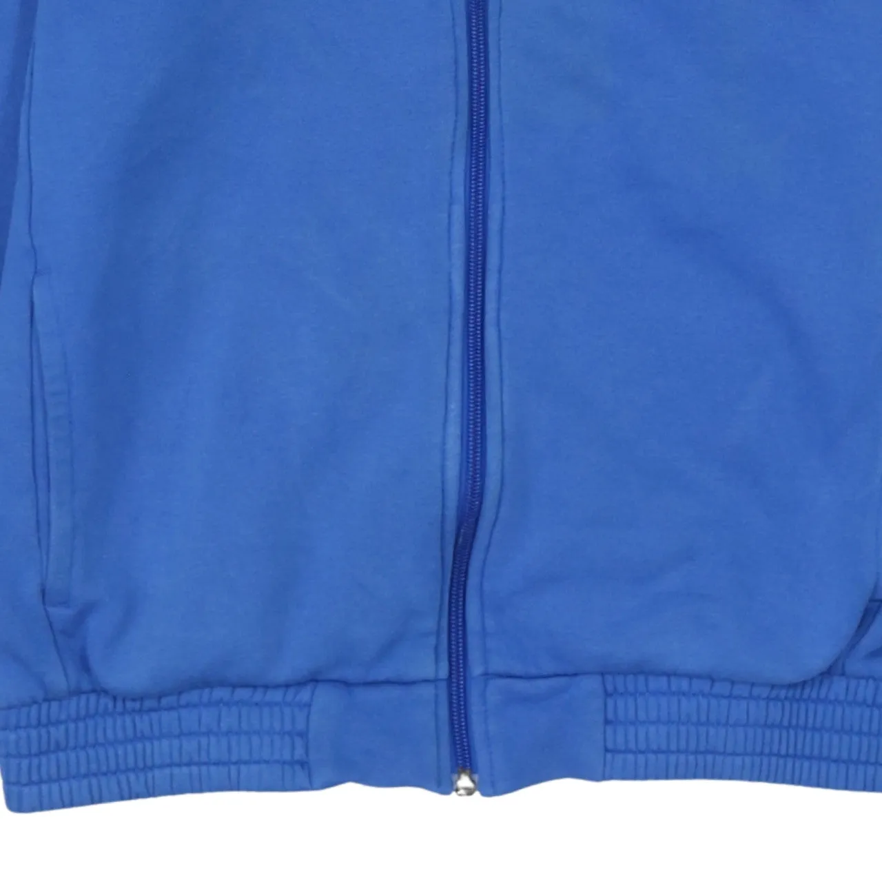 Adidas Blue Full Zip Hoodie Women's Large Three Stripes Printed Logos Casual Top sold by Vintage Club product image thumbnail 4
