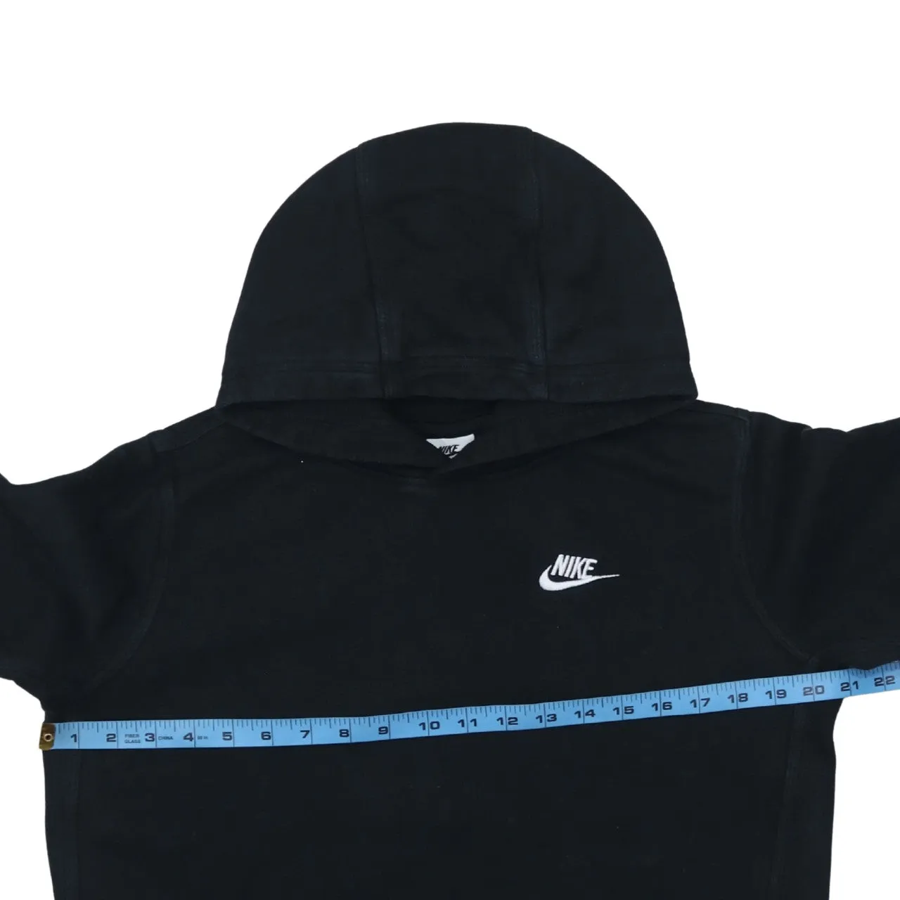 Nike Black Hoodie Women’s XLarge Embroidered Swoosh Logo Front Pocket Pullover Sweatshirt sold by Vintage Club product image thumbnail 5