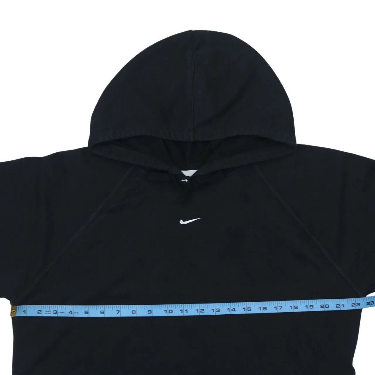 Nike Black Hoodie Men's Medium Small Swoosh Embroidered Logo Sleeve Print Pullover Sweatshirt sold by Vintage Club product image thumbnail 5