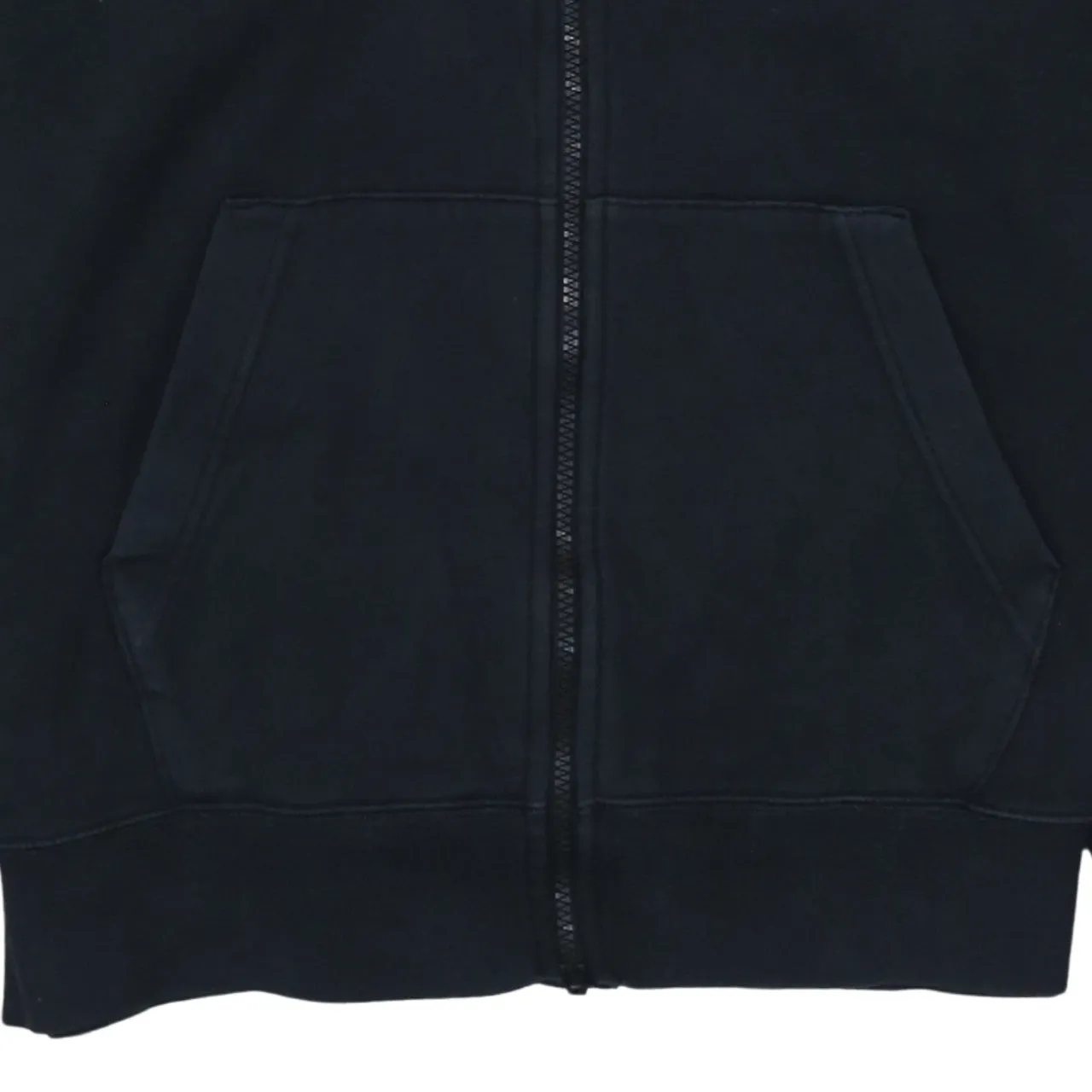 Nike Black Full Zip Hoodie Men’s Medium Red Embroidered Swoosh Split Pocket Sweatshirt sold by Vintage Club product image thumbnail 4