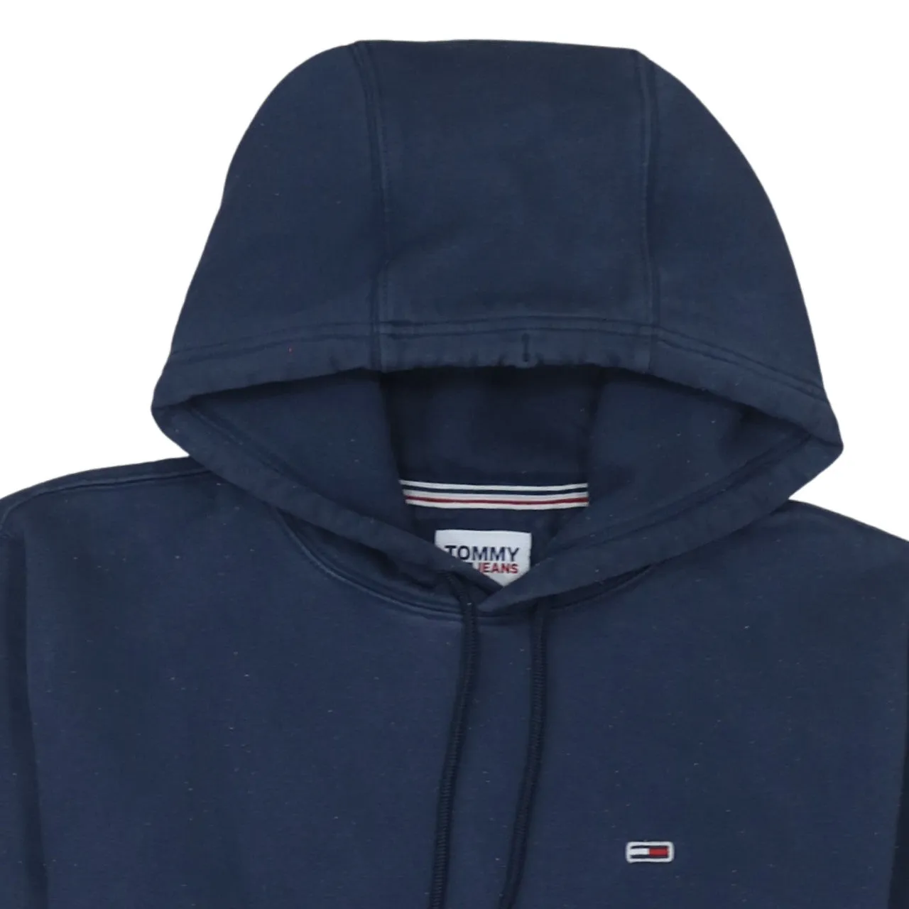 Tommy Jeans Navy Blue Hoodie Men's Medium Embroidered Flag Logo Front Pocket Pullover Sweatshirt sold by Vintage Club product image thumbnail 3