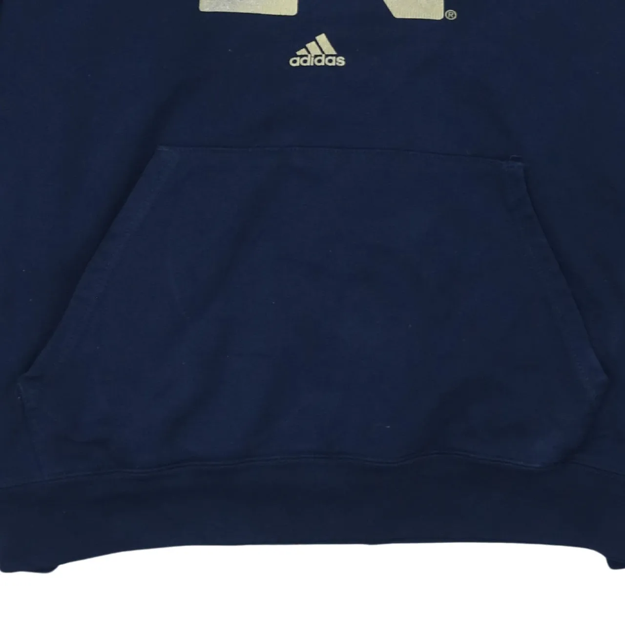 Adidas Navy Blue Hoodie Men's Large Notre Dame Printed Logo Pullover Sweatshirt Fleece sold by Vintage Club product image thumbnail 4