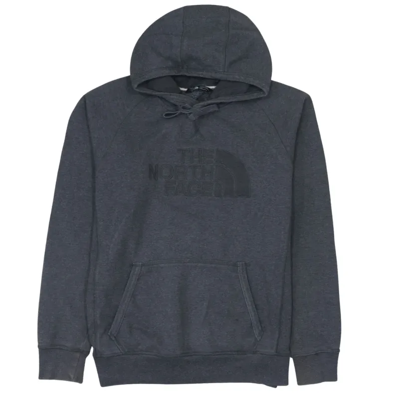 The North Face Dark Grey Hoodie Men's Medium Embroidered Logo Front Pocket Pullover Sweatshirt sold by Vintage Club