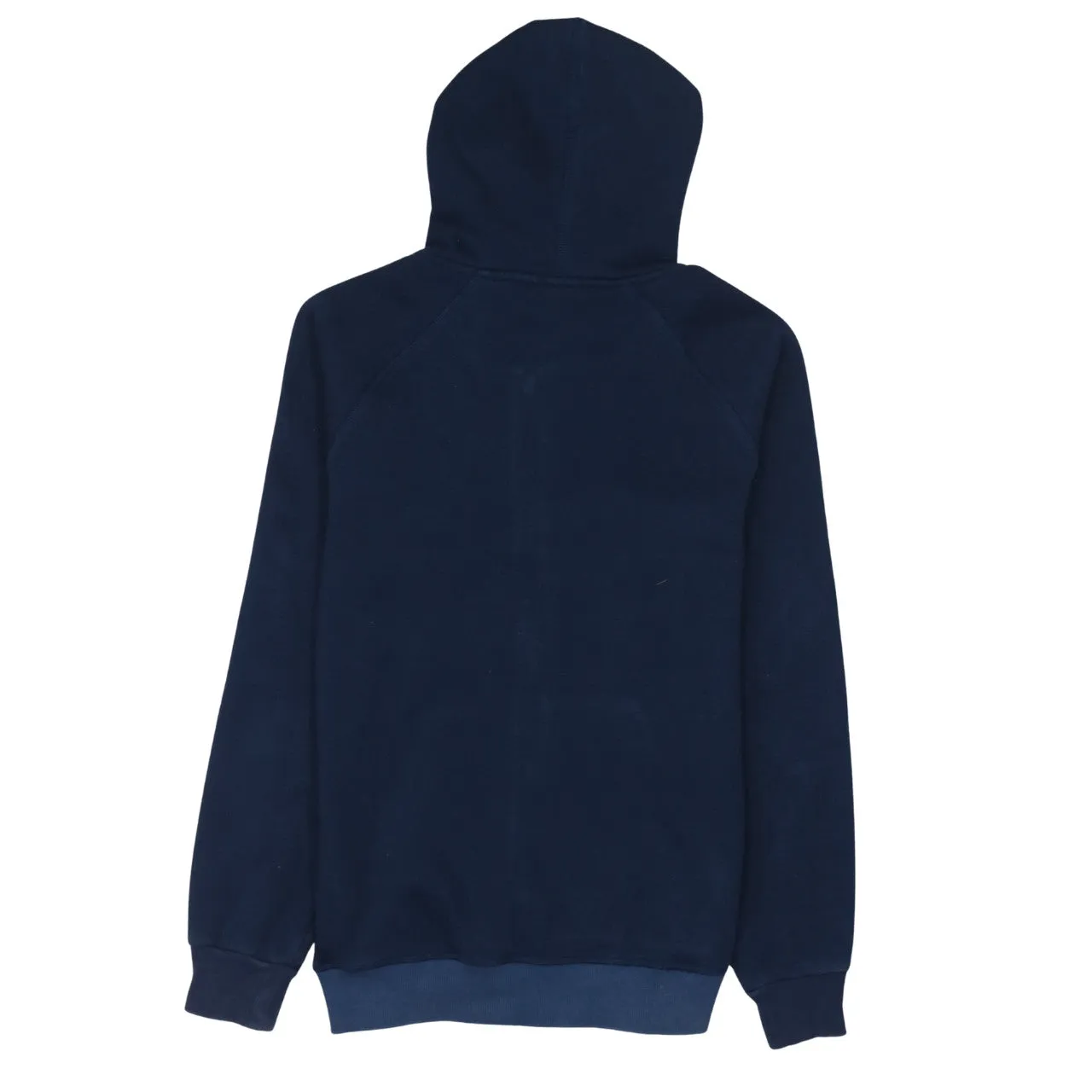 Adidas Navy Blue Hoodie Men's Small Trefoil Logo Full Zip Three Stripe Sleeves Sweatshirt sold by Vintage Club product image thumbnail 2