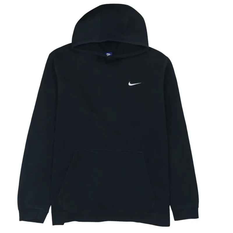 Nike Black Hoodie Men's XXLarge Embroidered Swoosh Logo Front Pocket Pullover Sweatshirt sold by Vintage Club