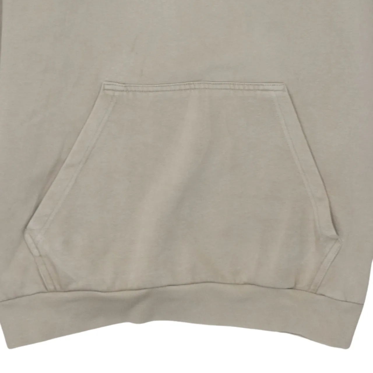 Adidas Beige Cream Hoodie Men's Medium Embroidered Logo Front Pocket Pullover Sweatshirt sold by Vintage Club product image thumbnail 4