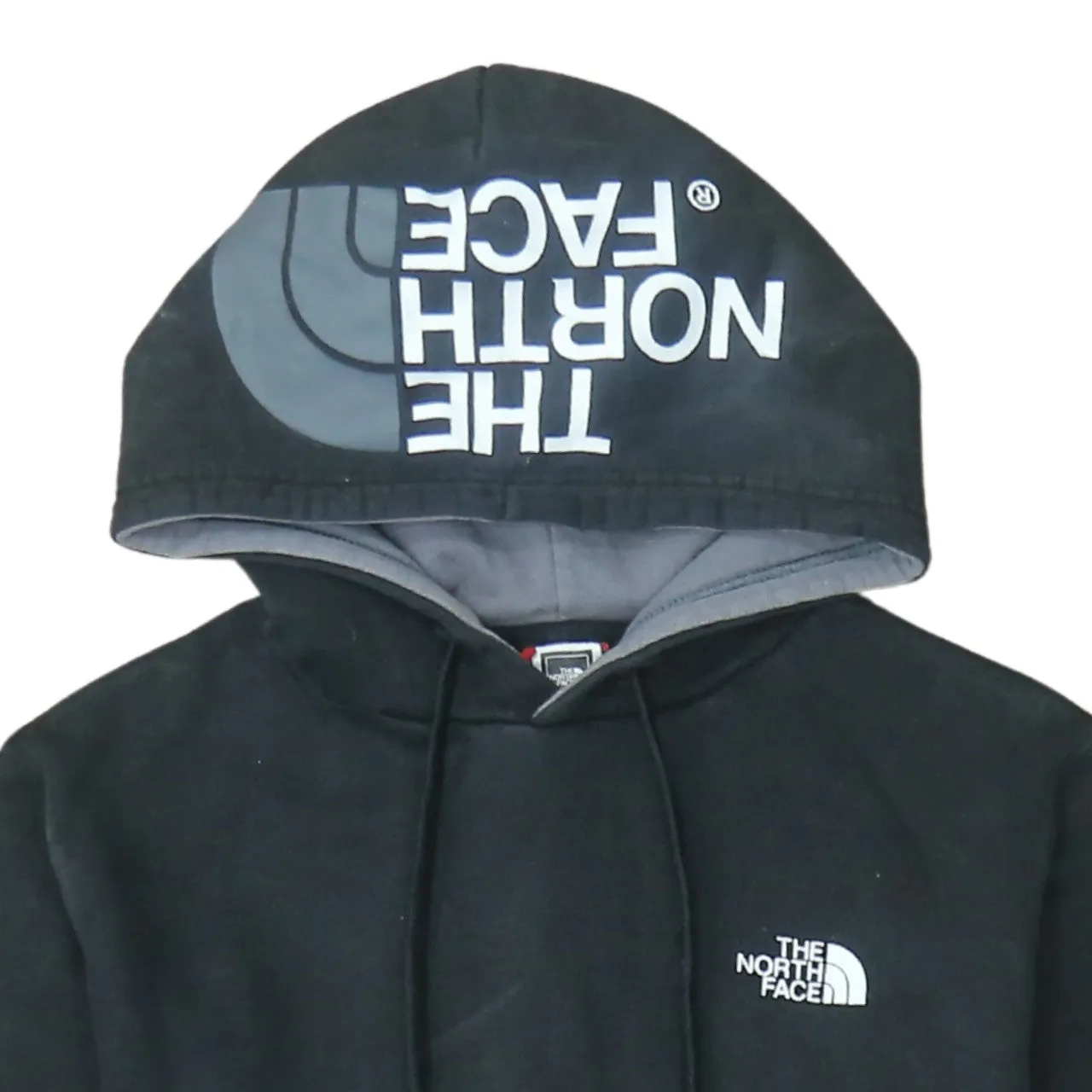 The North Face Black Hoodie Men’s Medium Embroidered Chest Logo Printed Hood Pullover Sweatshirt sold by Vintage Club product image thumbnail 3