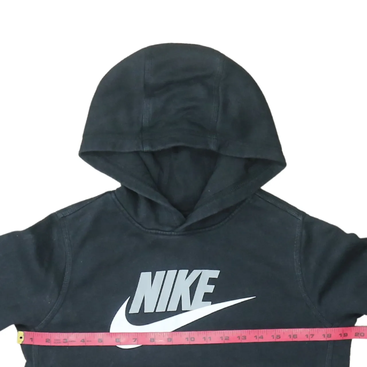 Nike Black Hoodie Women’s XLarge Printed Logo Front Pouch Fleece Pullover Sweatshirt sold by Vintage Club product image thumbnail 5