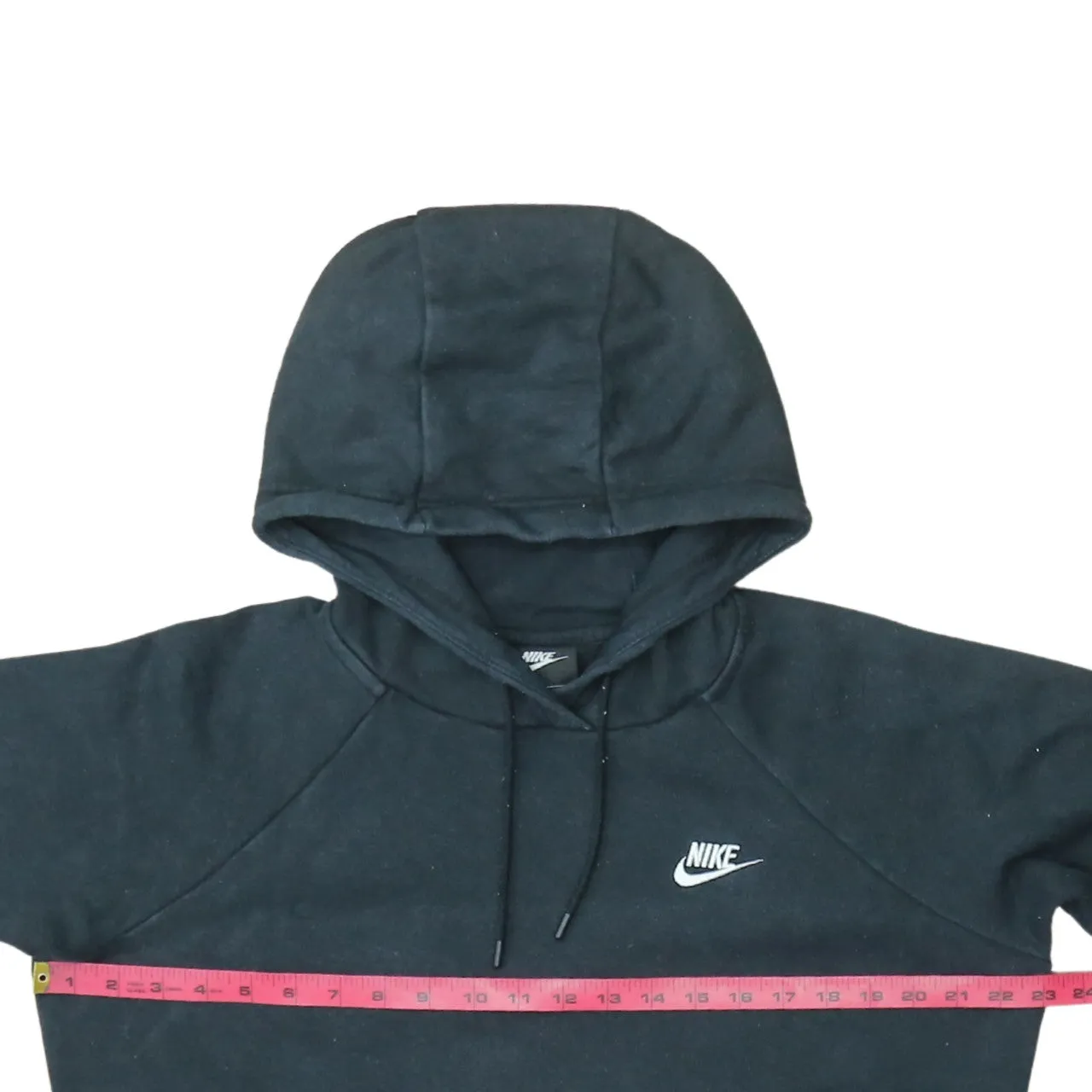Nike Black Hoodie Men’s Medium Embroidered Swoosh Logo Front Pocket Pullover Sweatshirt sold by Vintage Club product image thumbnail 5