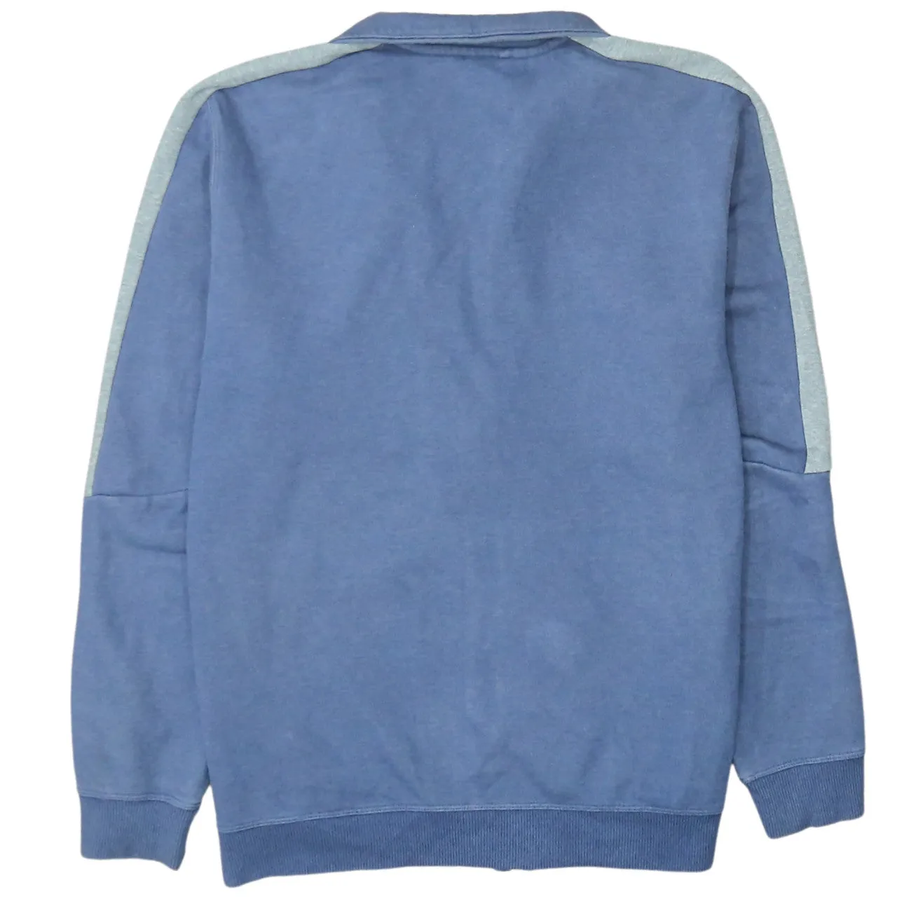 Puma Blue Full Zip Sweatshirt Men's Medium Grey Sleeve Panels Printed Logo Track Top sold by Vintage Club product image thumbnail 2