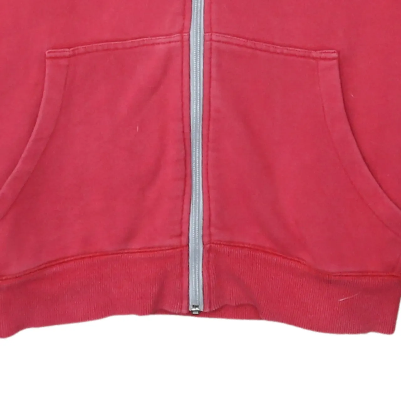 Quiksilver Red Zip Hoodie Men's Medium Embroidered Chest Logo Split Pocket Fleece Top sold by Vintage Club product image thumbnail 4