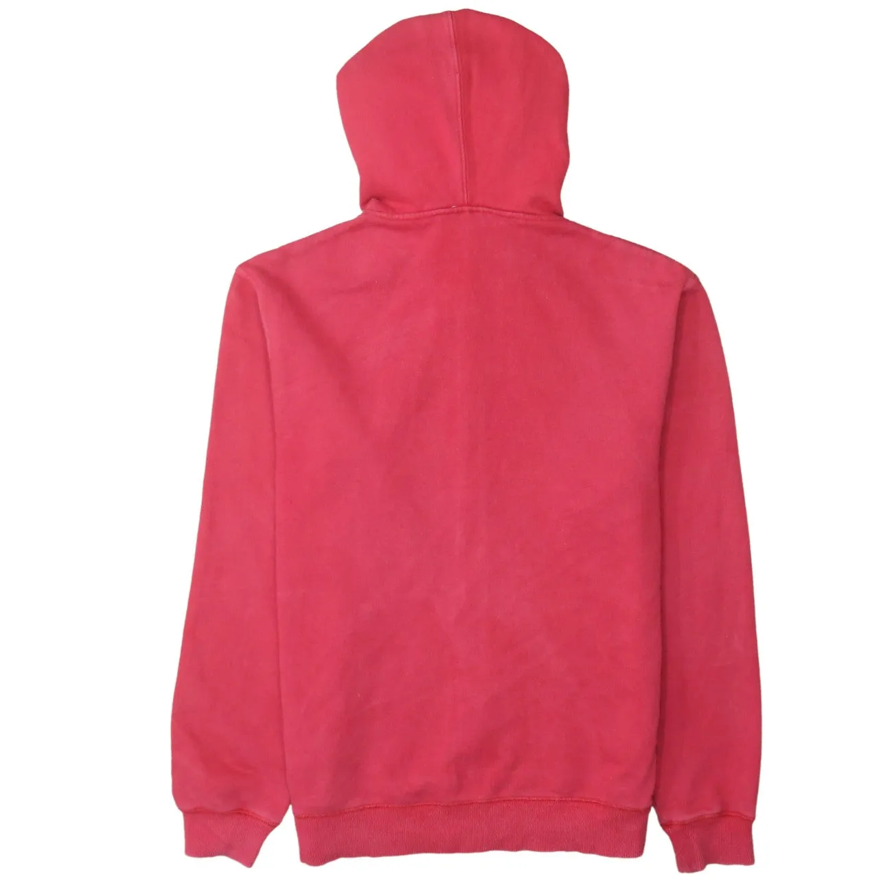 Quiksilver Red Zip Hoodie Men's Medium Embroidered Chest Logo Split Pocket Fleece Top sold by Vintage Club product image thumbnail 2