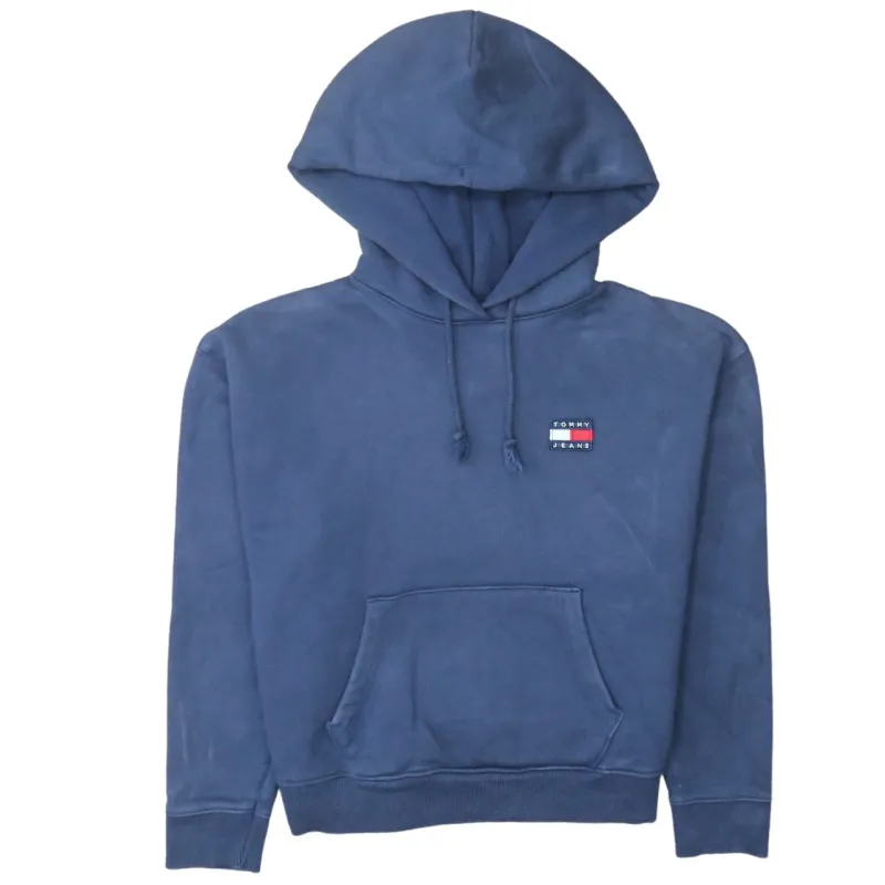 Tommy Jeans Navy Blue Hoodie Men's XSmall Embroidered Flag Logo Front Pocket Pullover Sweatshirt sold by Vintage Club