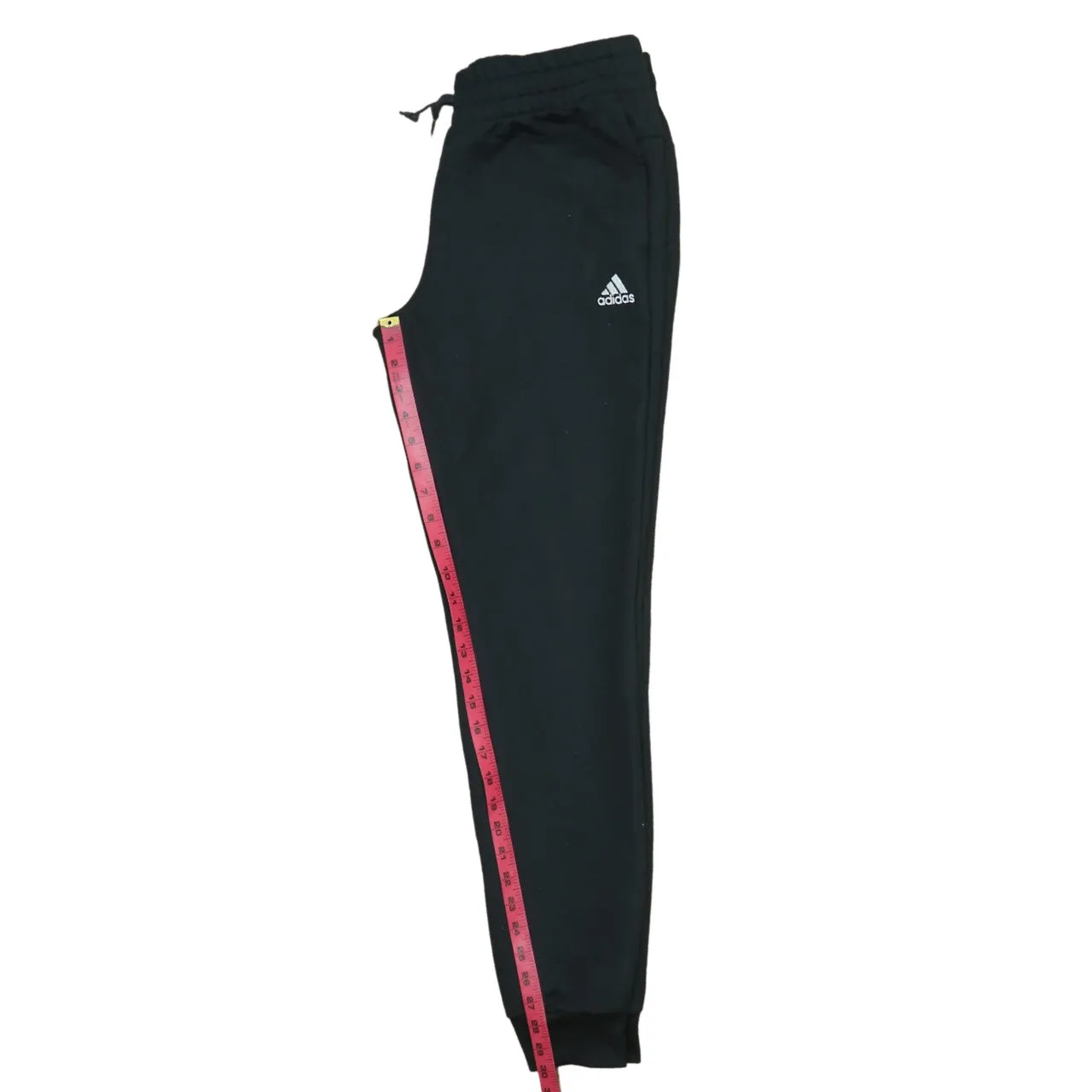 Adidas Black Joggers Men’s Medium Embroidered Logo Elastic Waist Cuffed Sweatpants sold by Vintage Club product image thumbnail 5